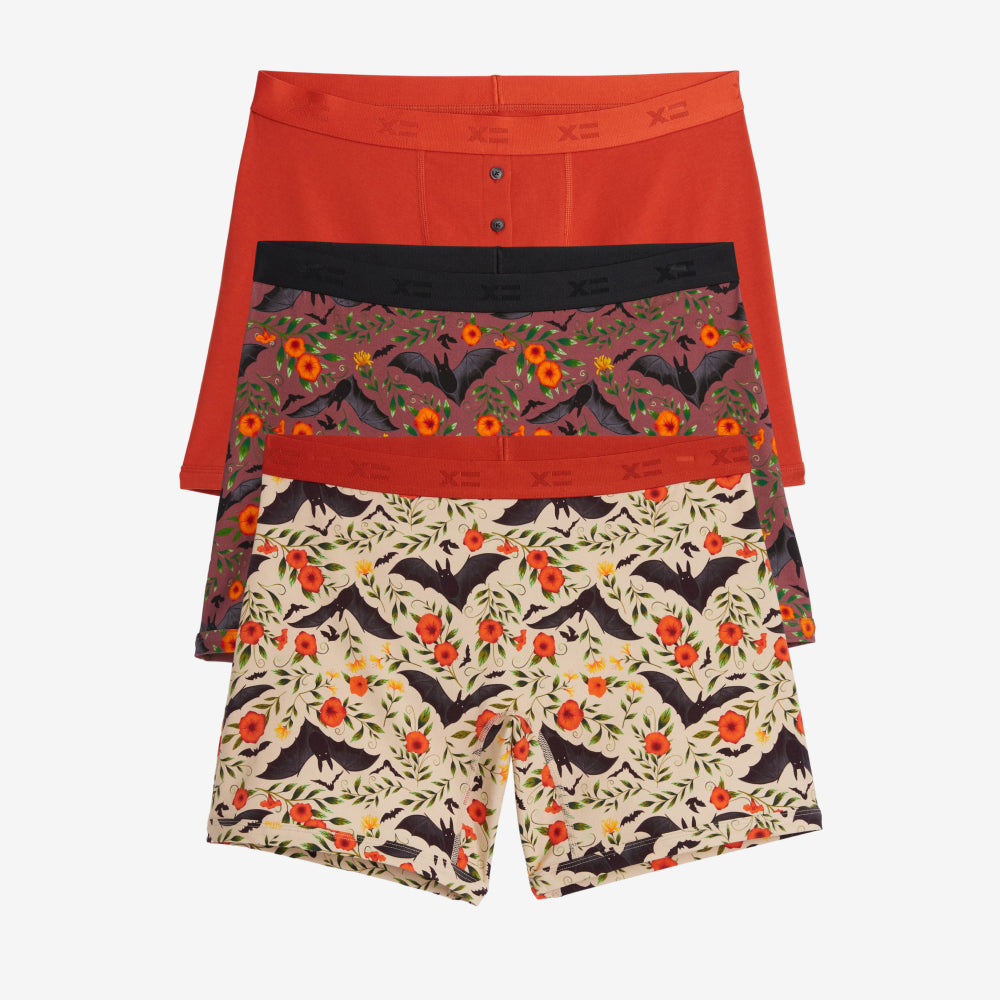 6" Boxer Briefs 3-Pack - Batwing Brocade