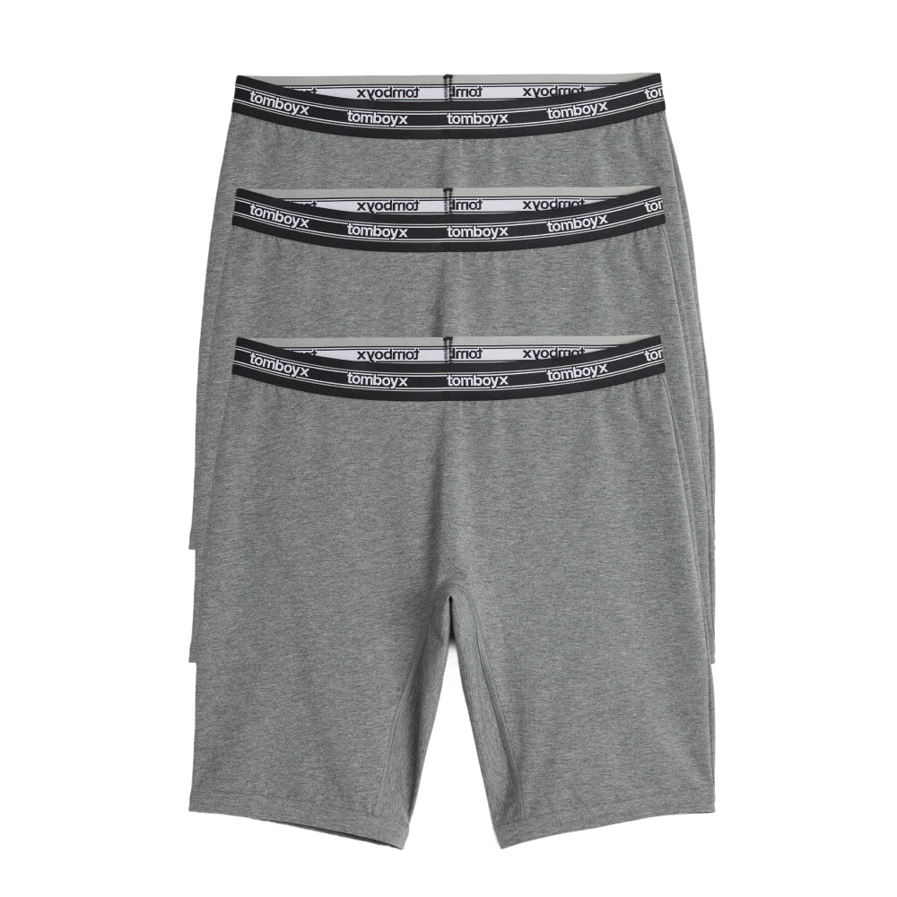 9" Boxer Briefs 3-Pack - Charcoal Retro Logo