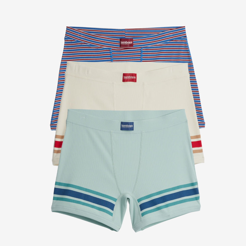 Bamboo Rib 4.5" Trunks 3-Pack - Alpine Stripe