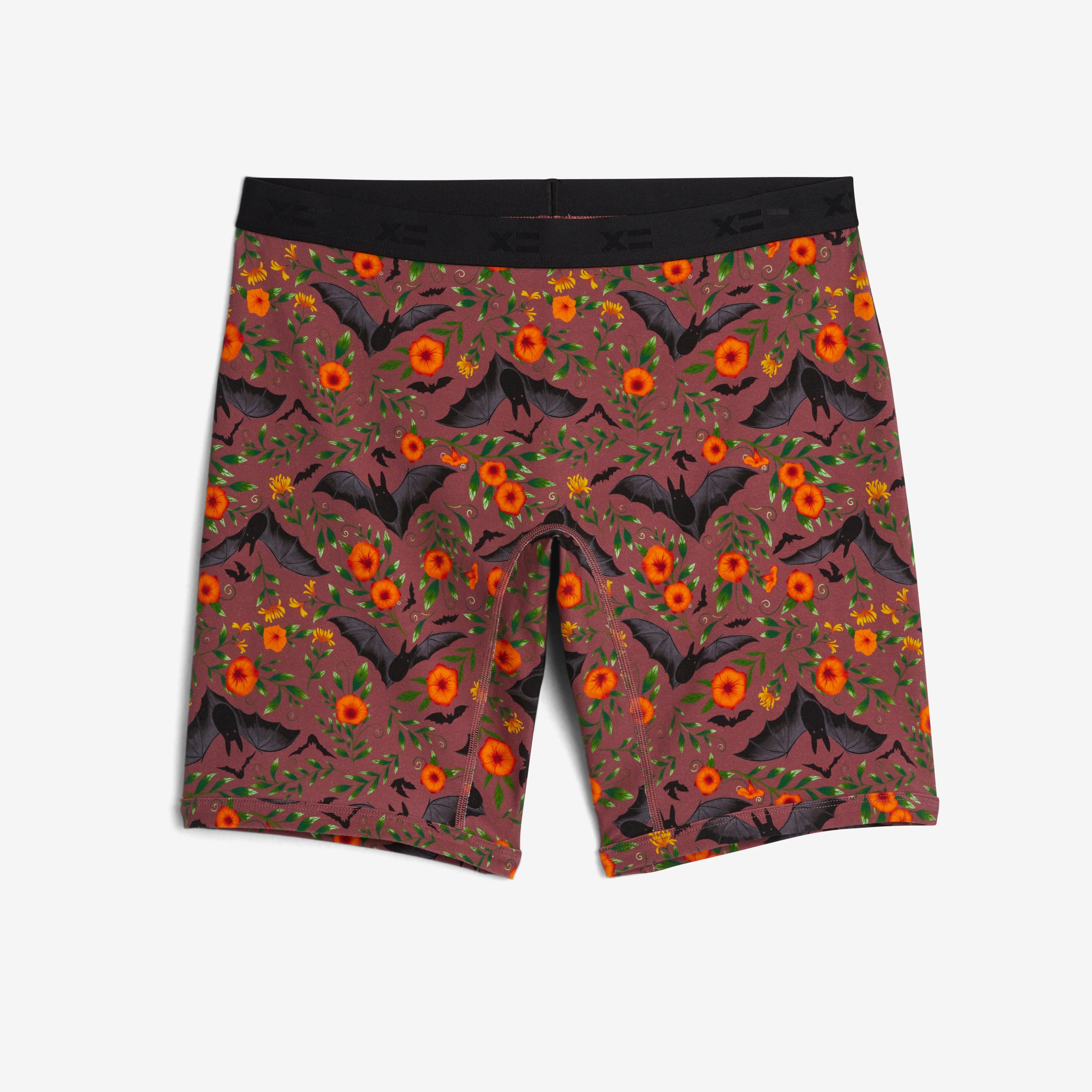 9" Boxer Briefs - Batwing Brocade Mauve