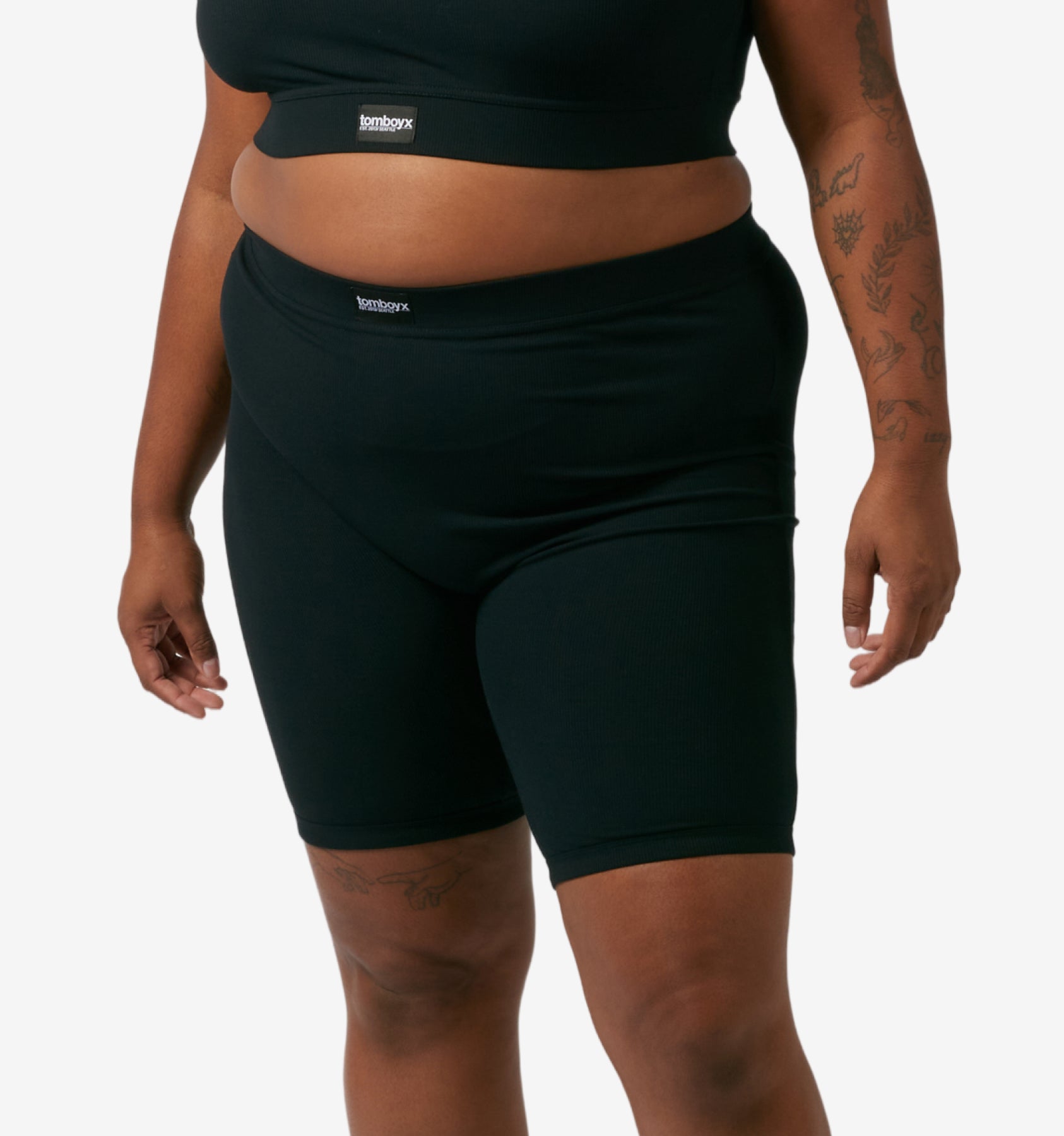 Bamboo Rib 9" Boxer Briefs - Black
