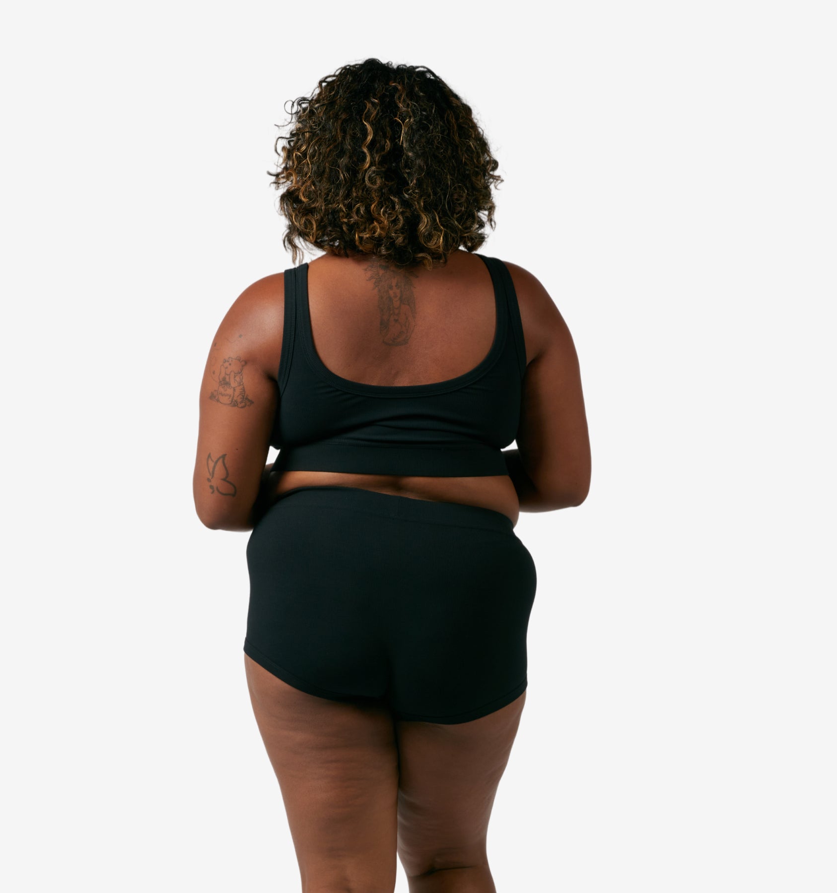 Bamboo Rib Boy Shorts - Icy Stripe