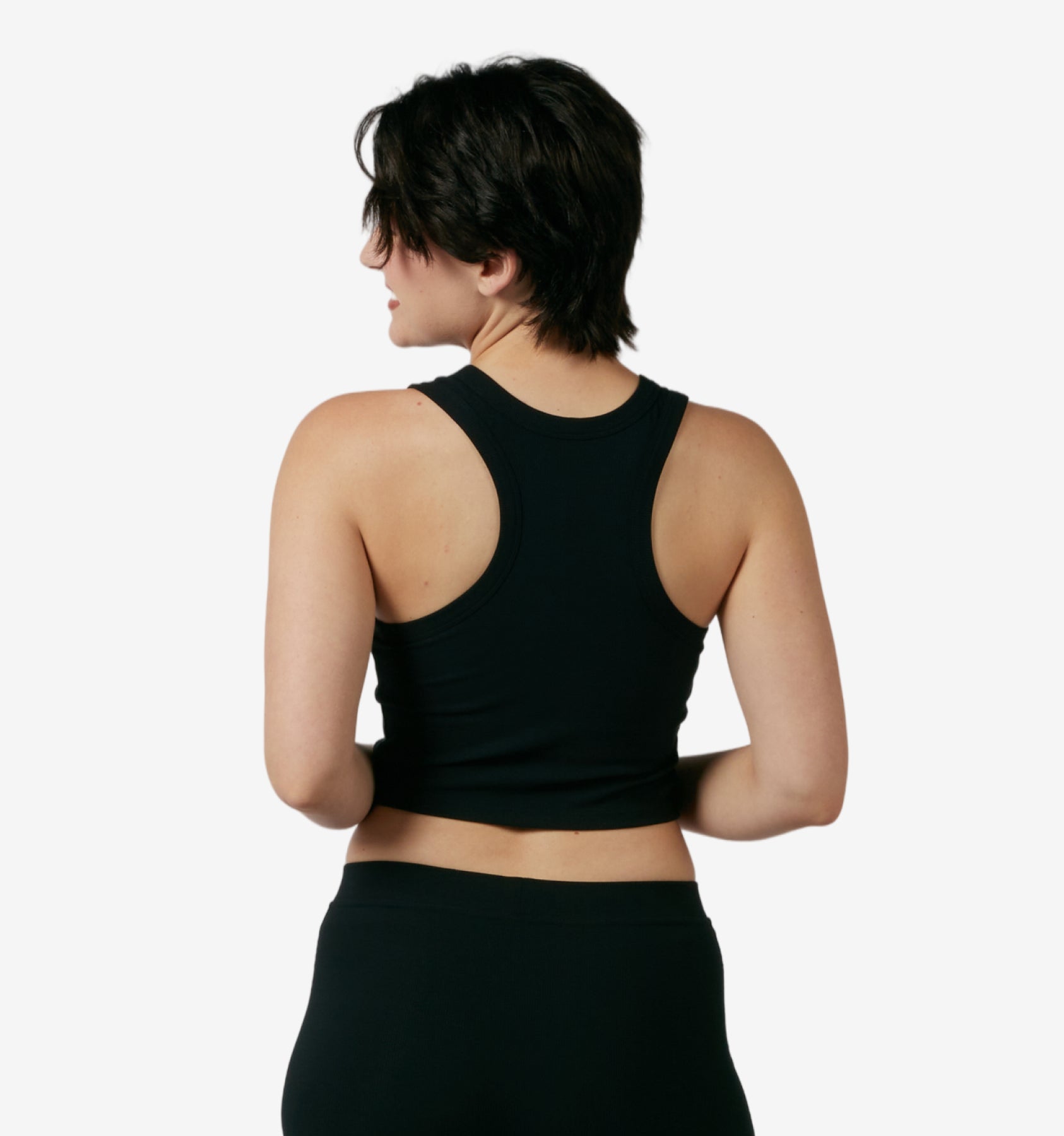 Bamboo Rib Bra Top - Icy Stripe