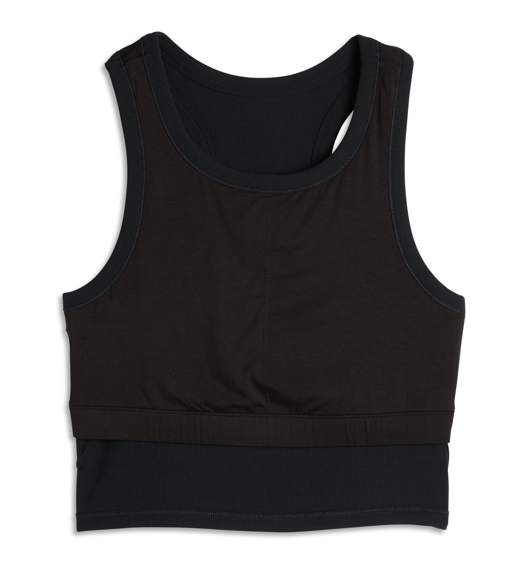 Bamboo Rib Bra Top - Black