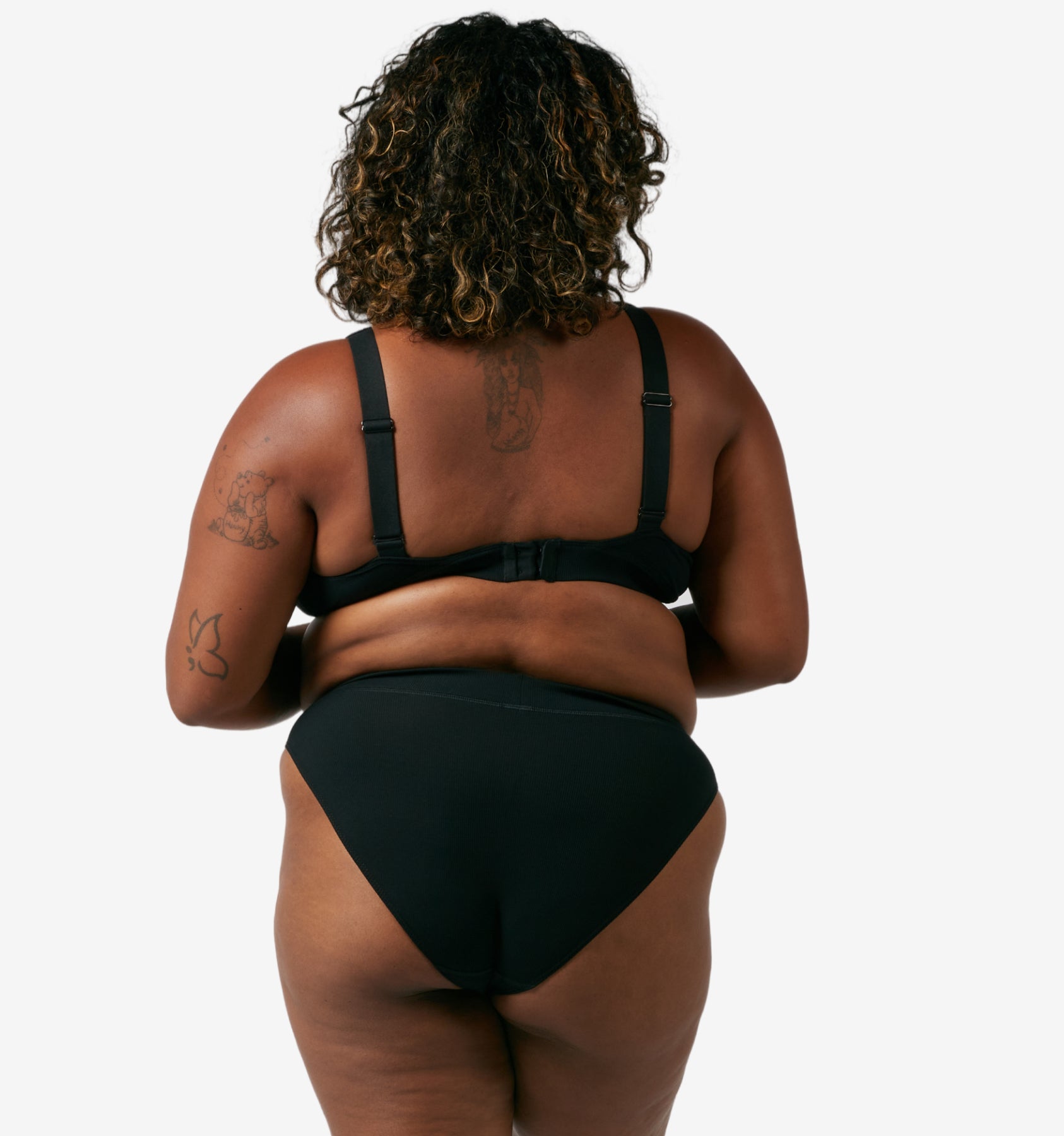 Bamboo Rib Cheeky - Black