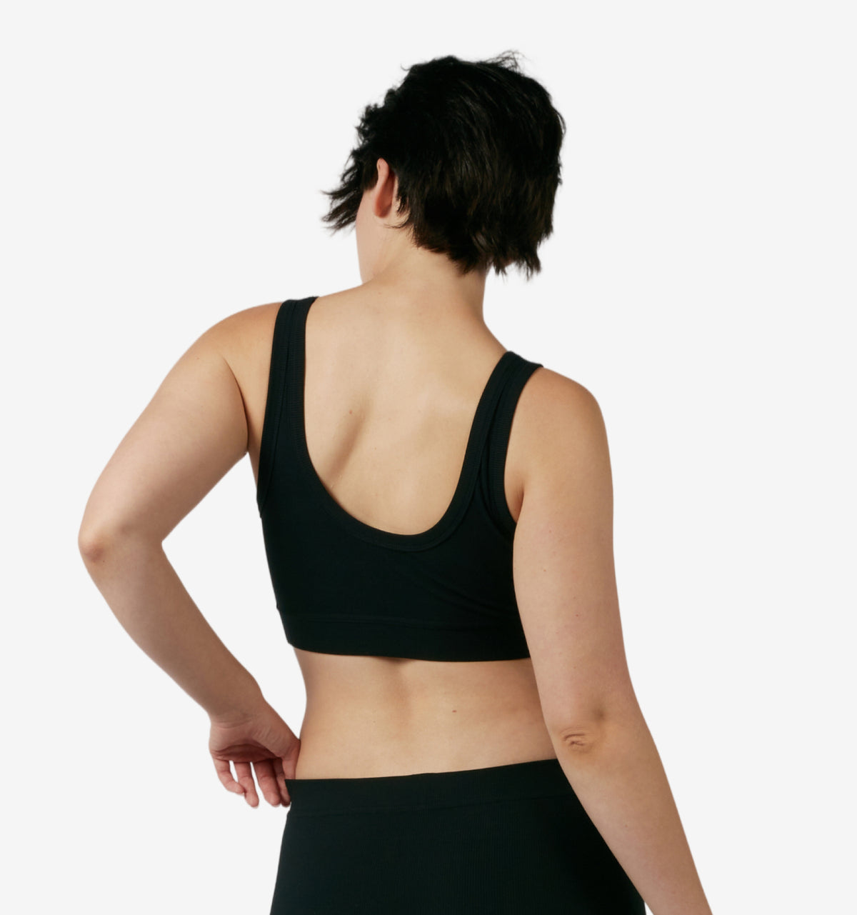 Bamboo Rib Essentials Soft Bra - Black