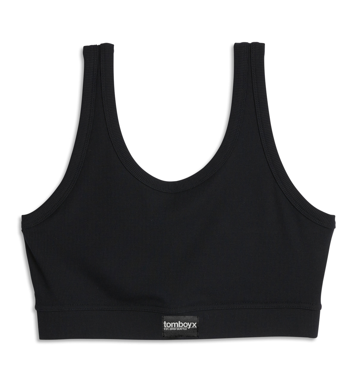 Bamboo Rib Essentials Soft Bra - Black