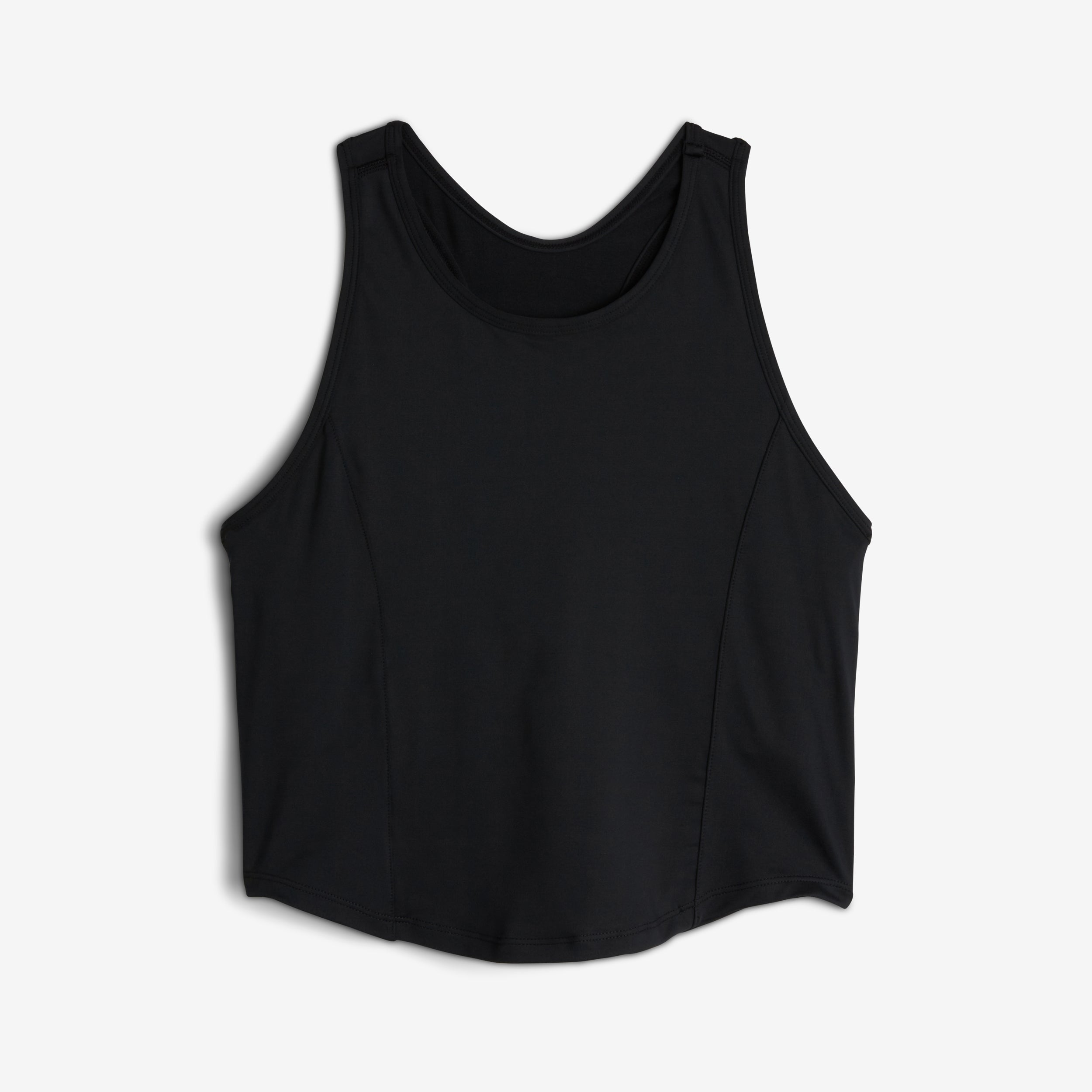 Swim High Neck Top - Black