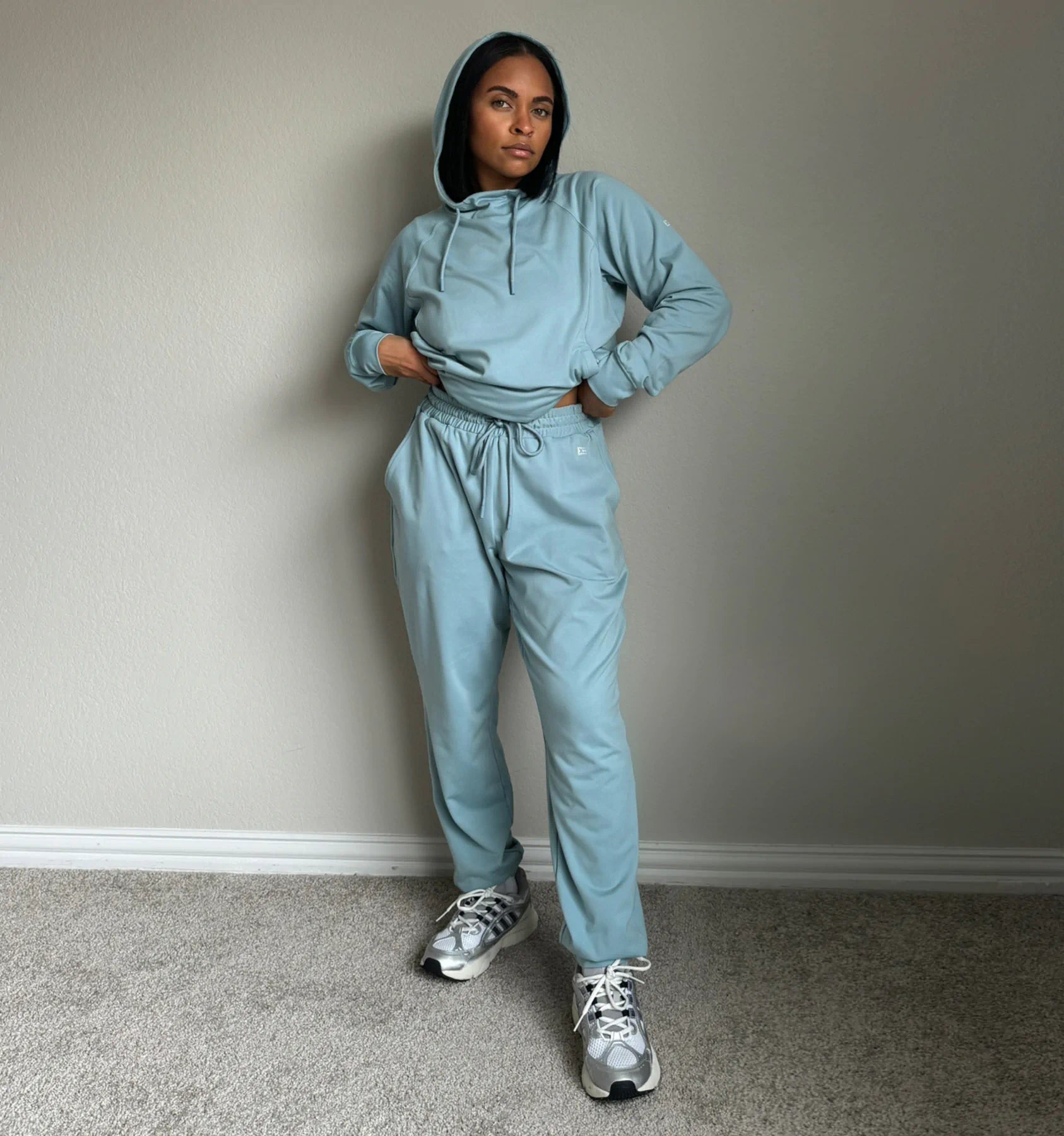Cozy Luxe Fitted Jogger - Blue Moon