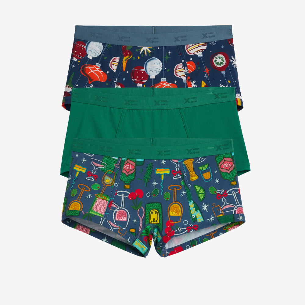 Boy Shorts 3-Pack - Holiday Party