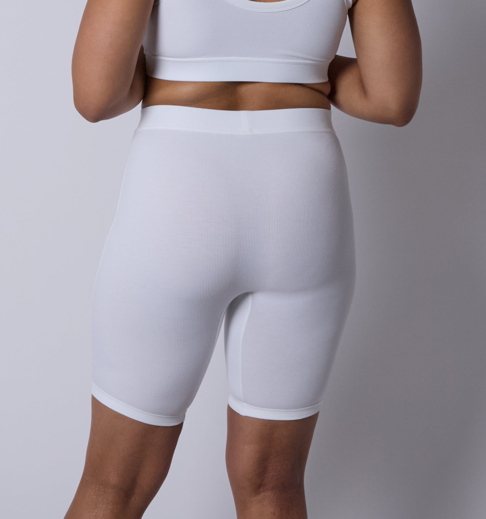 Bamboo Rib 9" Boxer Briefs - Bright White