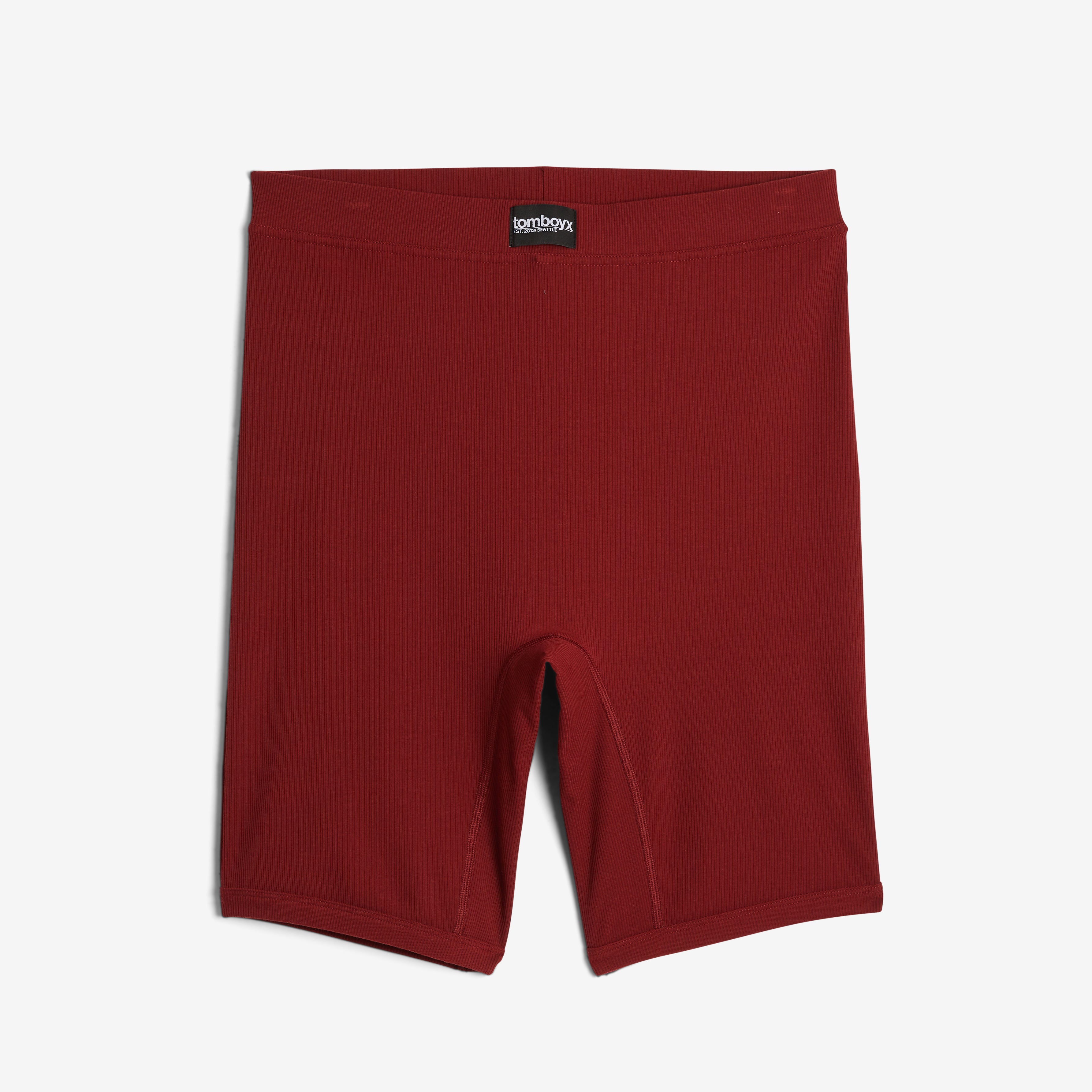 Bamboo Rib 9" Boxer Briefs - Burgundy
