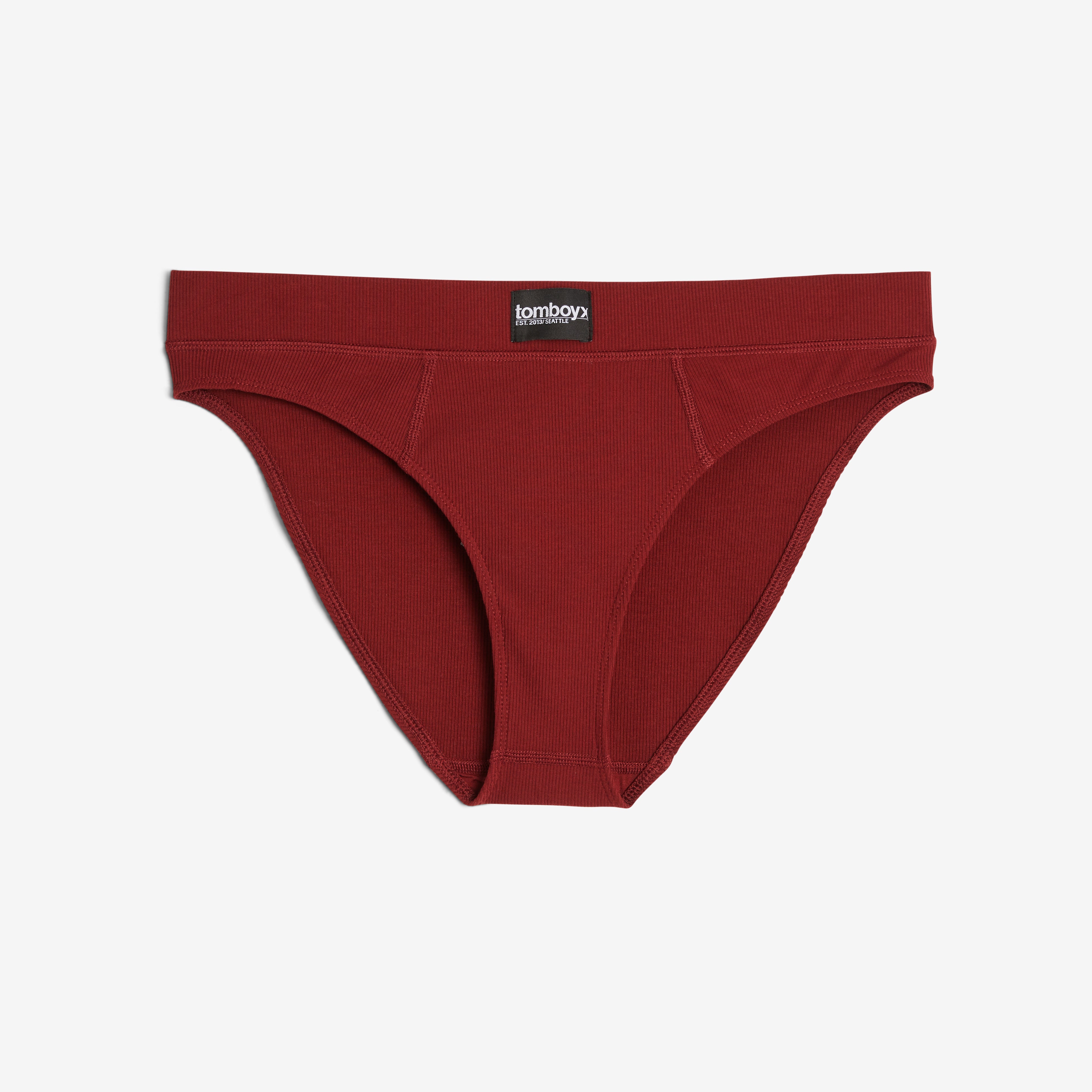 Bamboo Rib Cheeky - Burgundy