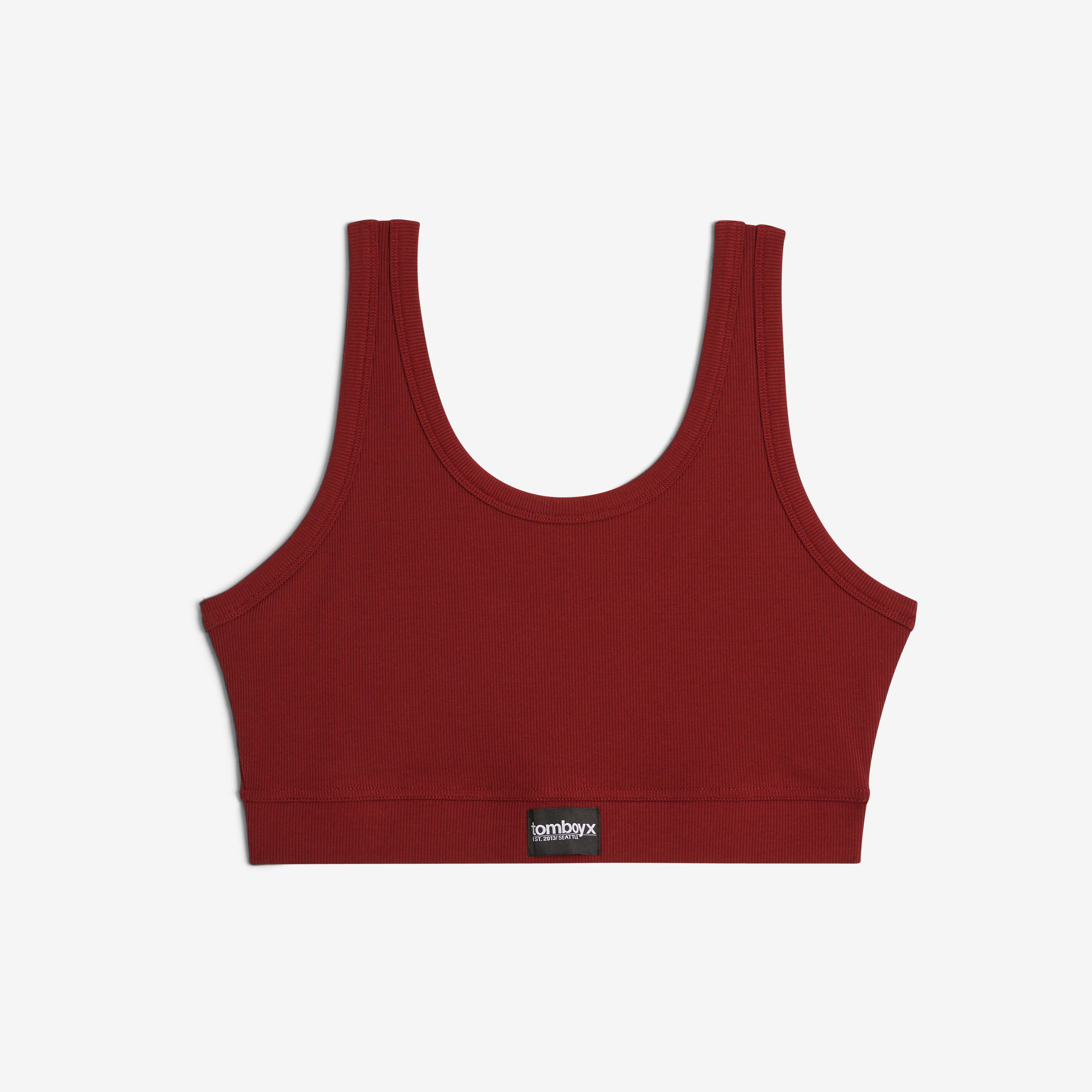 Bamboo Rib Essentials Soft Bra - Burgundy