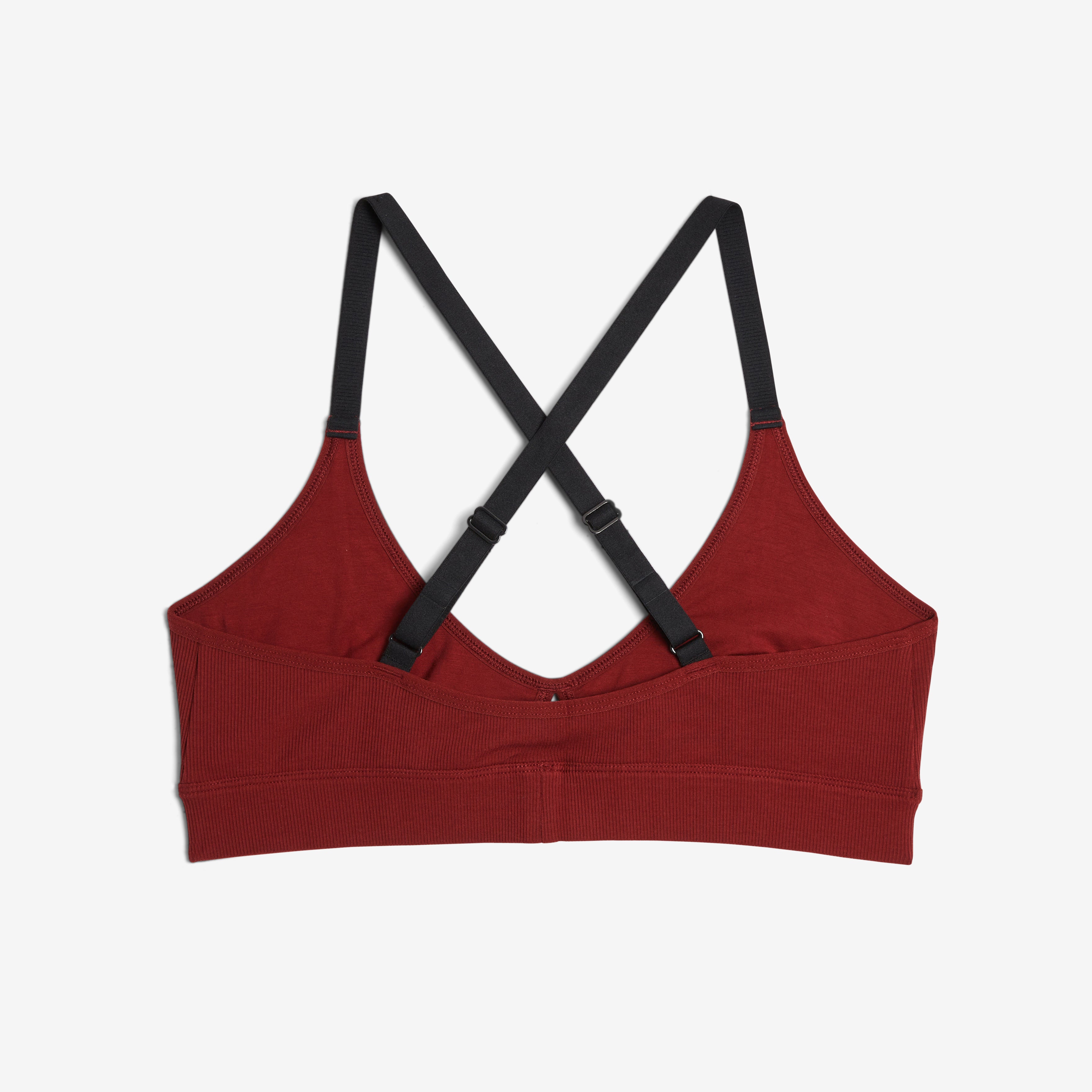 Bamboo Rib Lounge Bralette - Burgundy