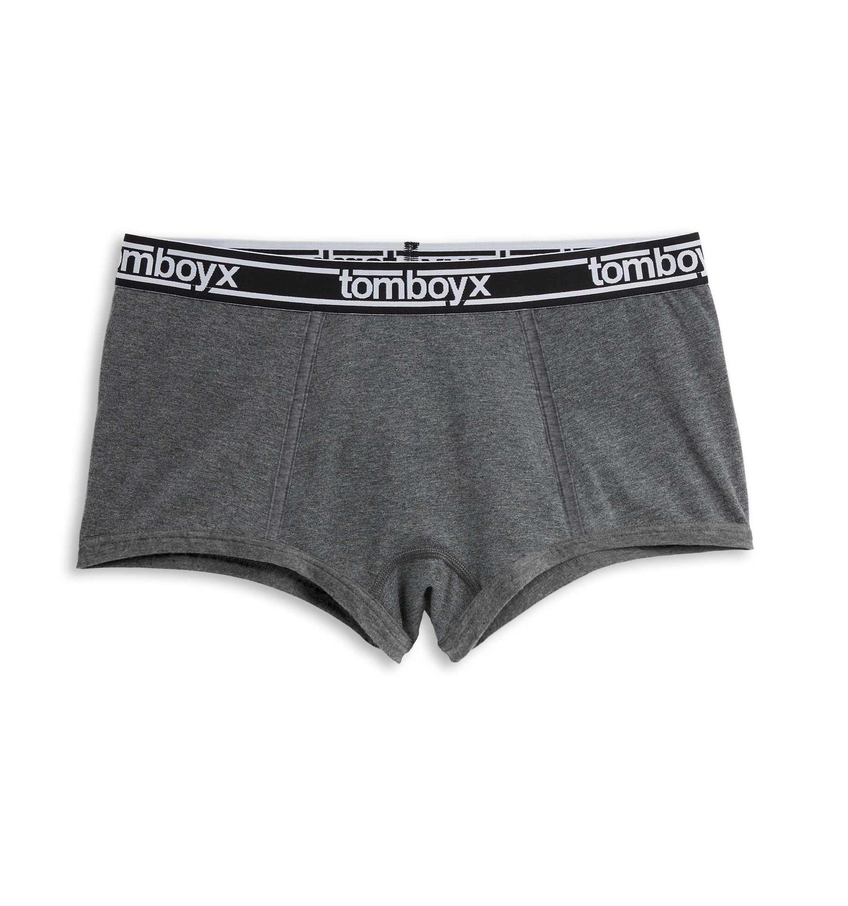 Boy Shorts - Charcoal Logo