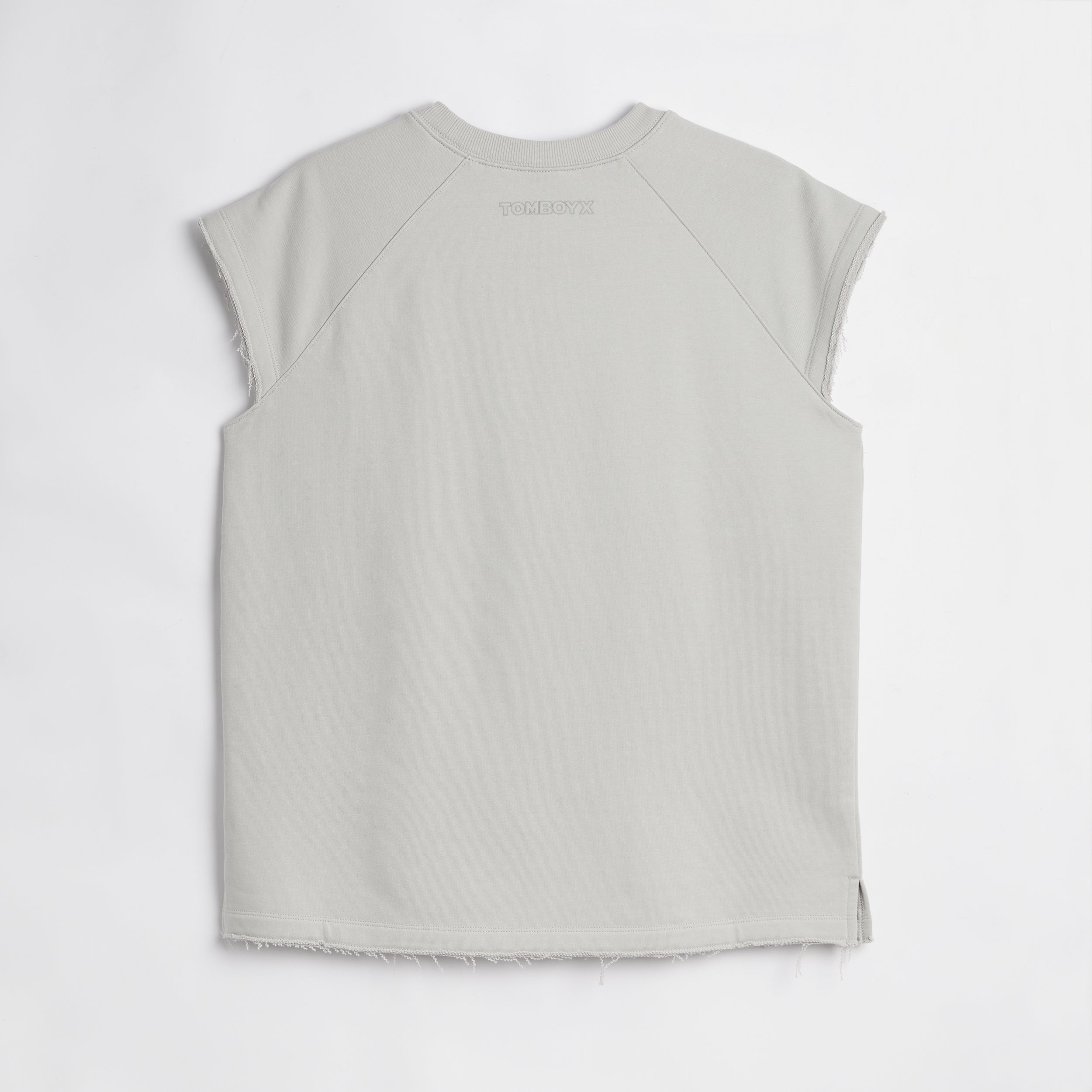 French Terry Cut Off Crew - Concrete Gray