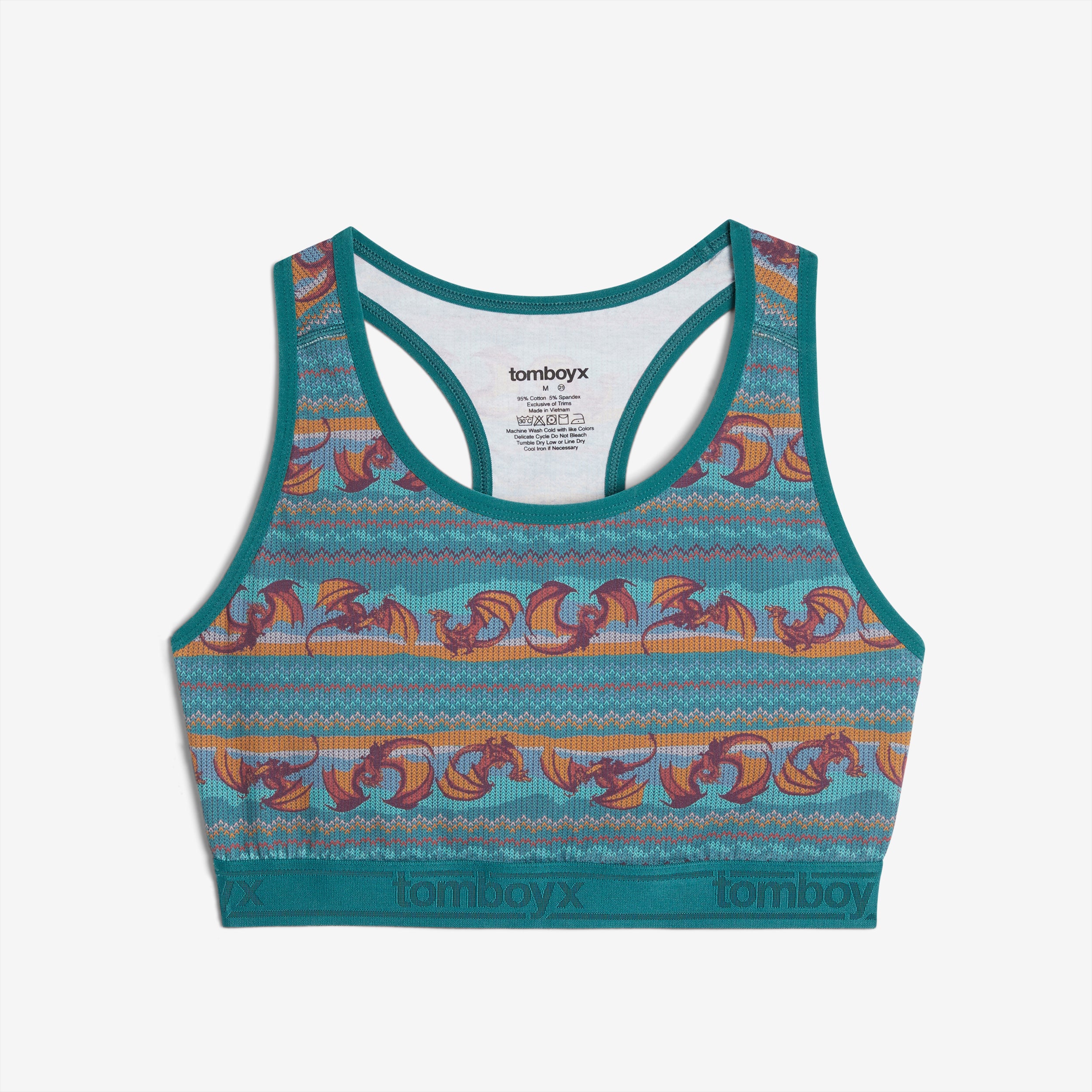 Racerback Soft Bra - Dragon Fairisle