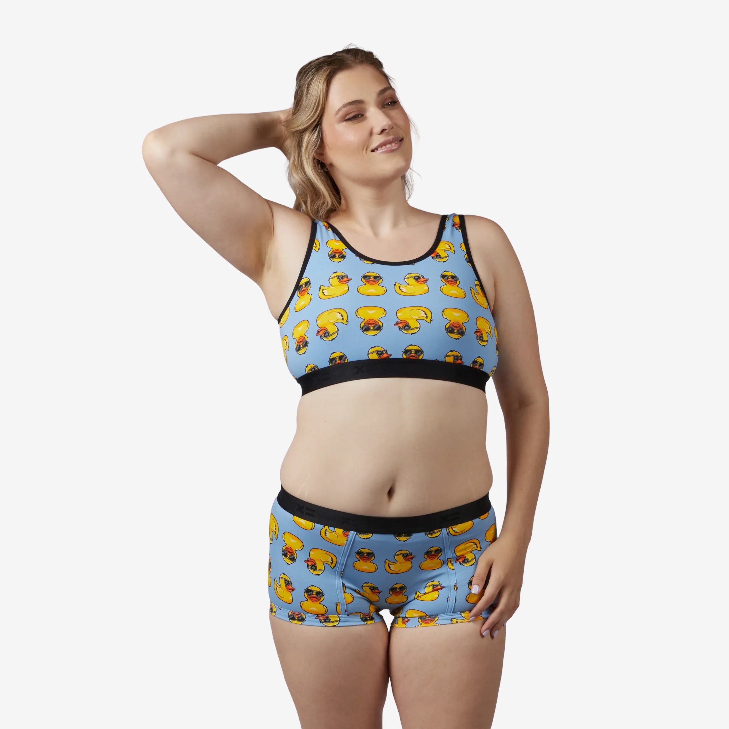 Model: Natalie is 5'11" and wears a Medium
