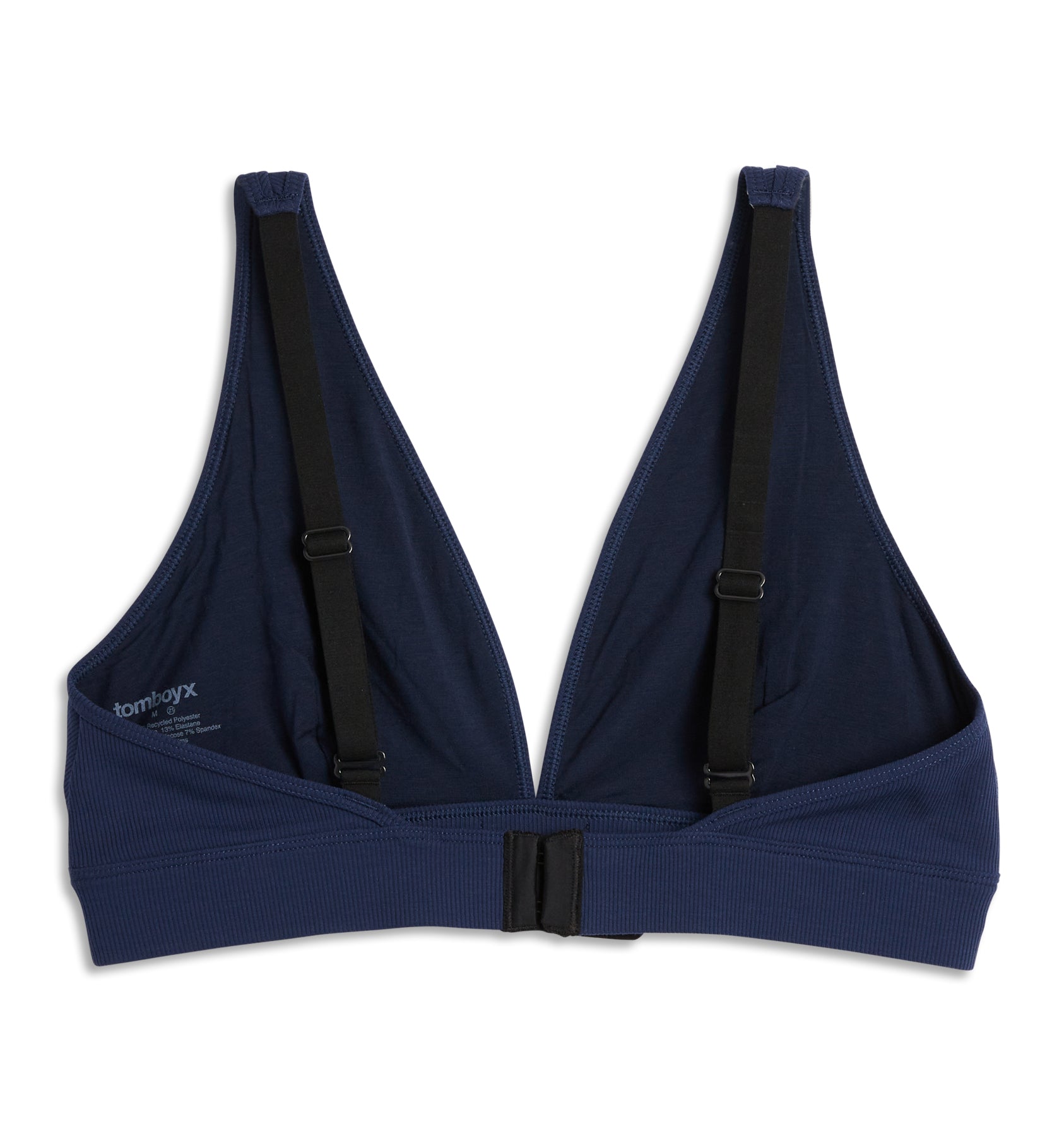 Bamboo Rib Plunge Bra - Future Dusk