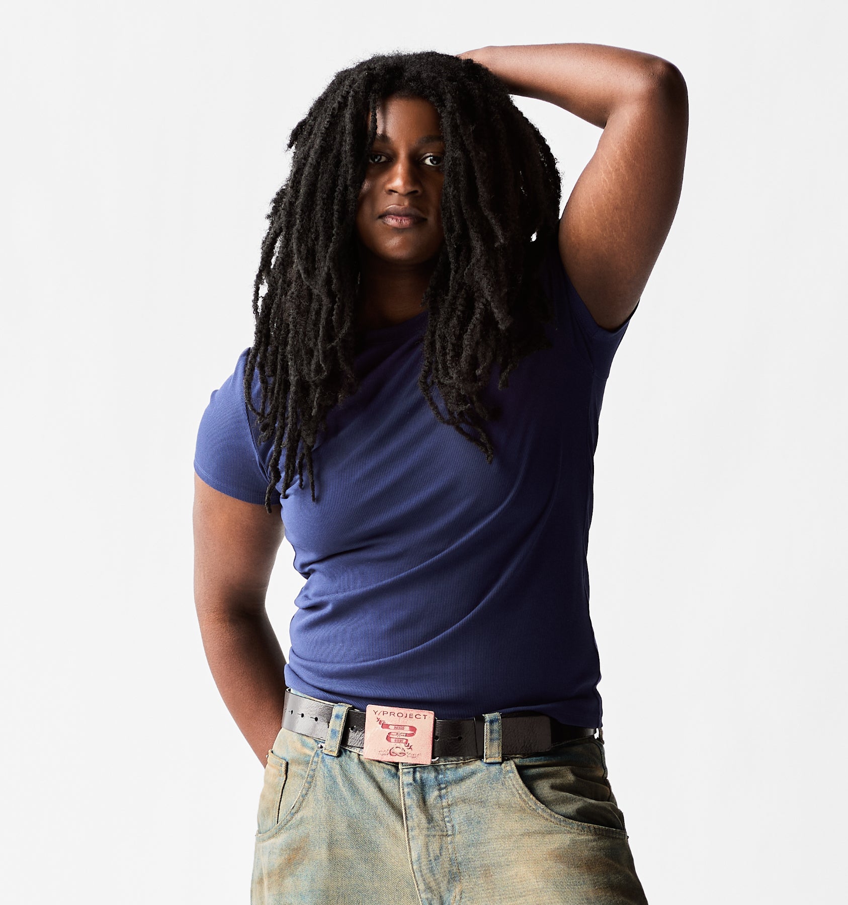Bamboo Rib Short Sleeve Tee - Future Dusk
