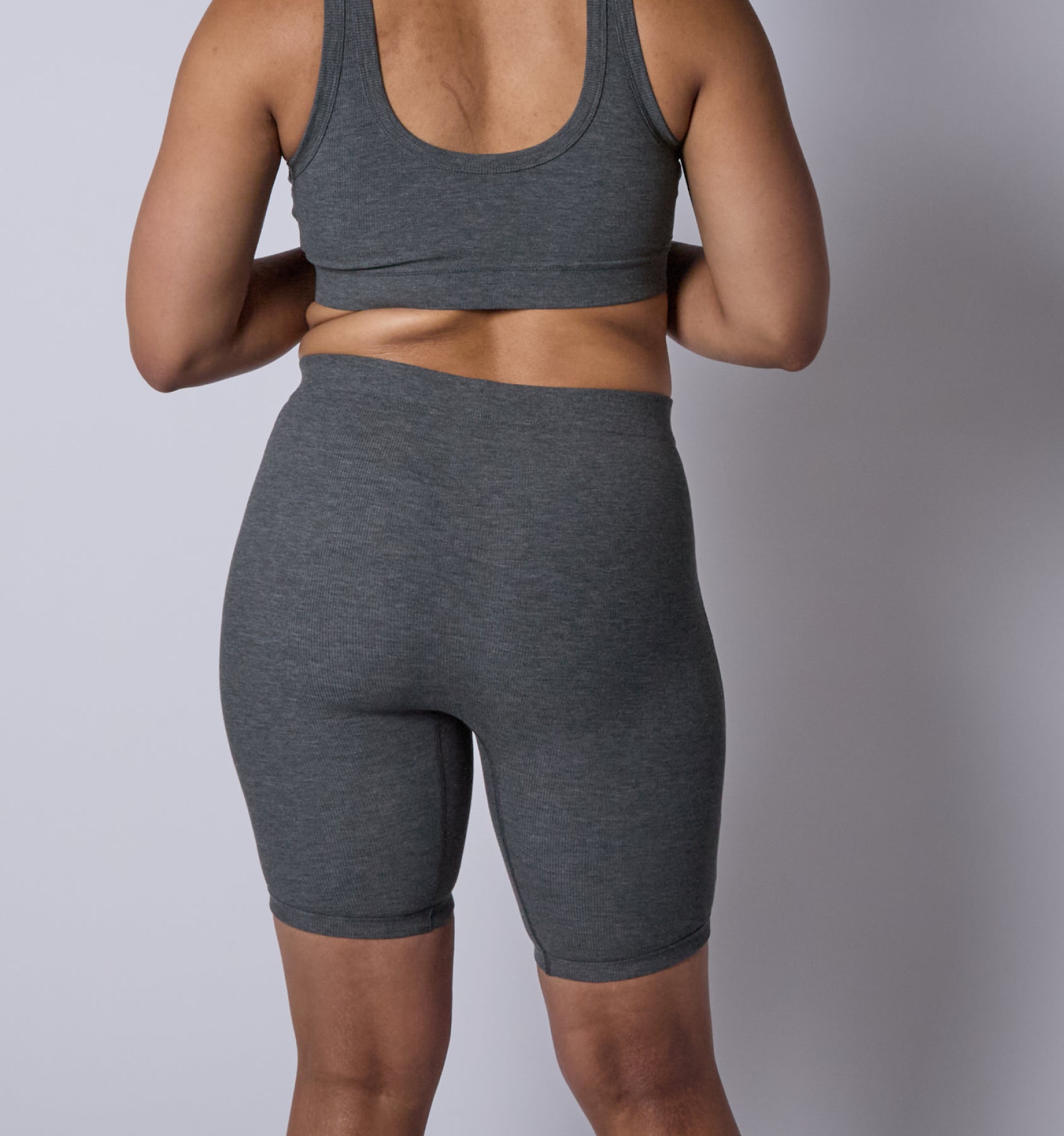 Bamboo Rib 9" Boxer Briefs - Heather Gray