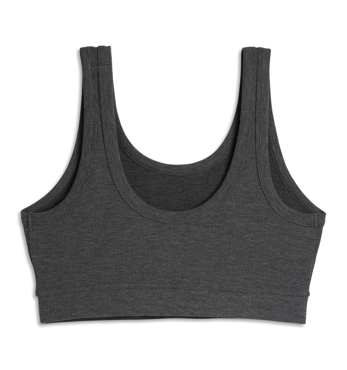 Bamboo Rib Essentials Soft Bra - Heather Gray