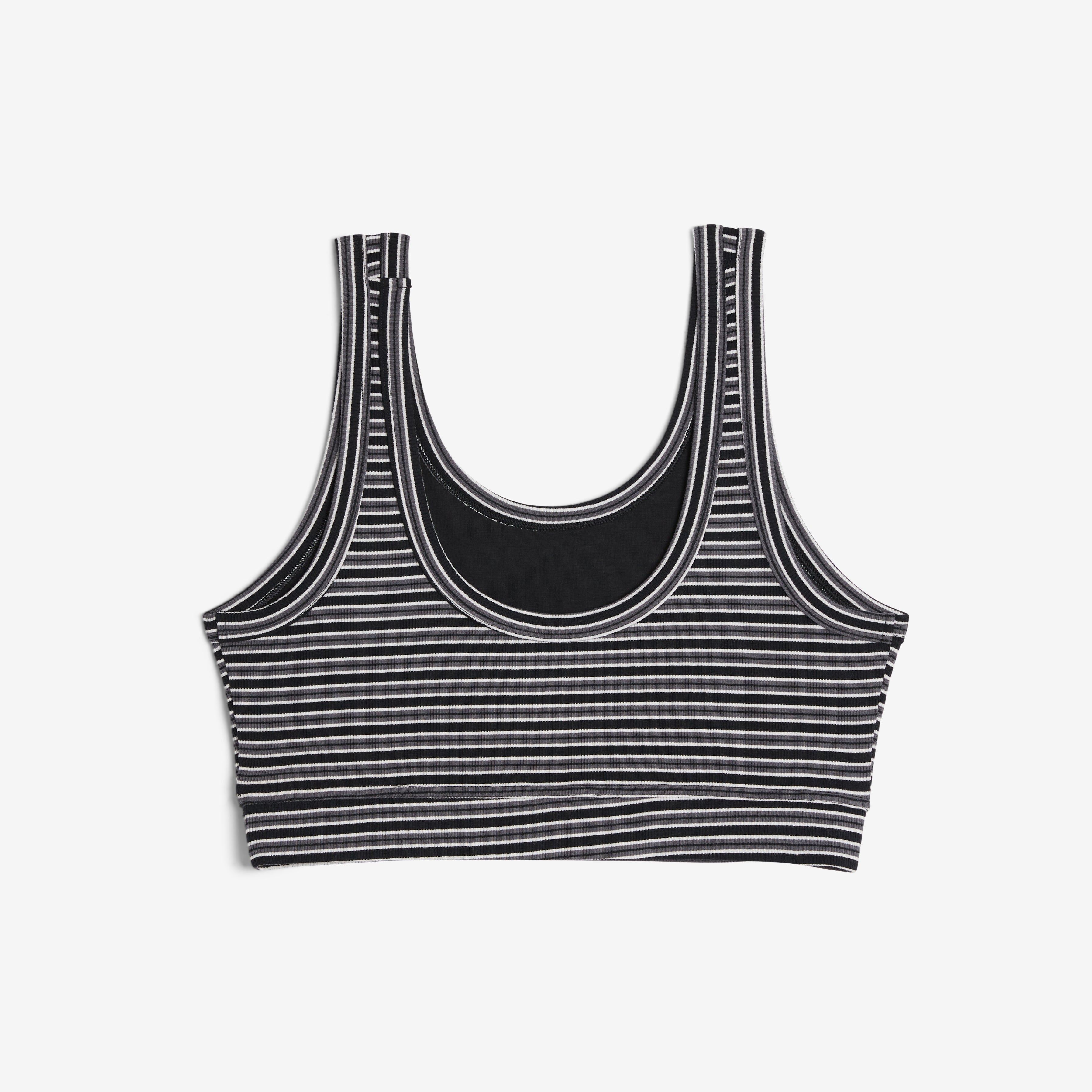 Bamboo Rib Essentials Soft Bra - Icy Stripe