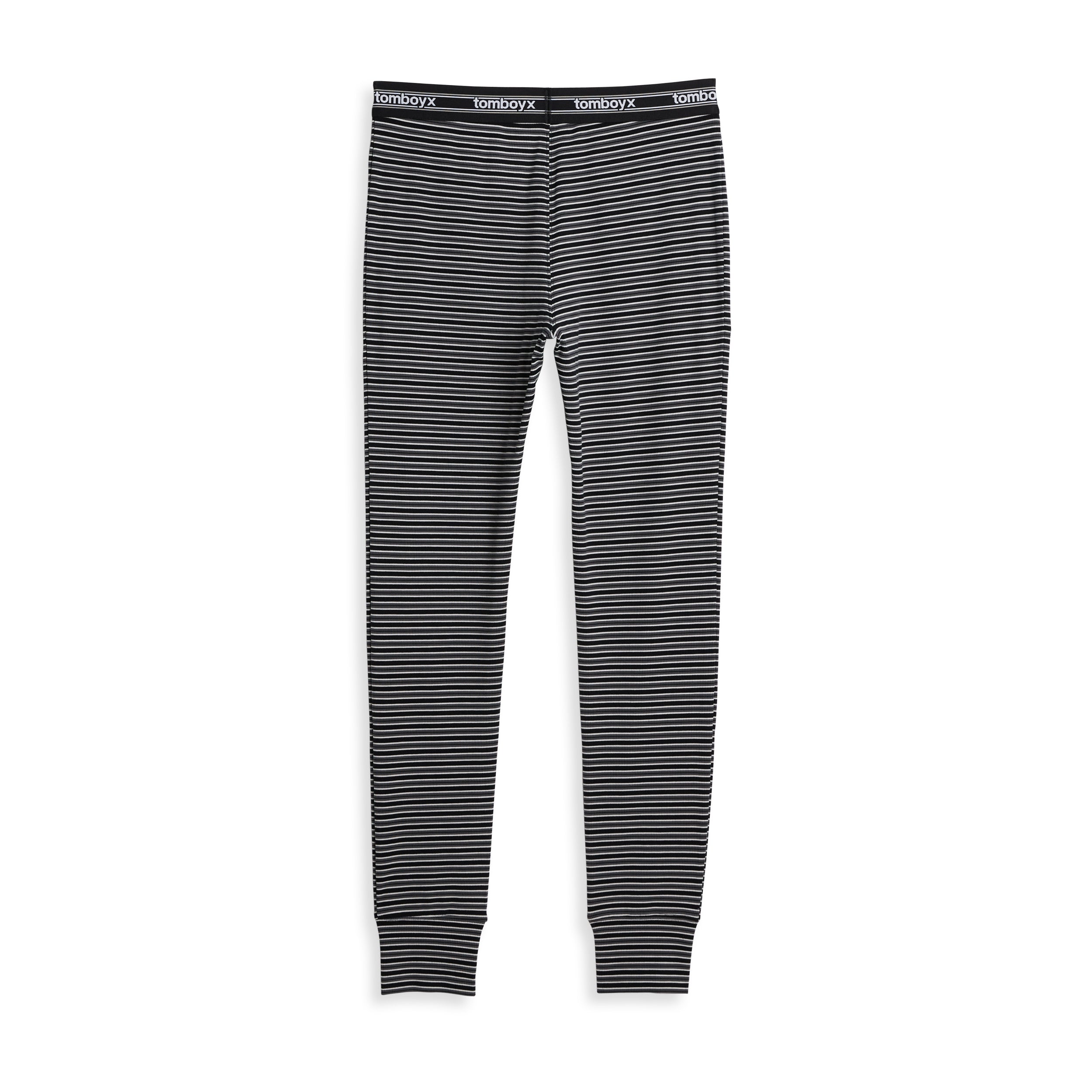 Bamboo Rib Long John - Icy Stripe