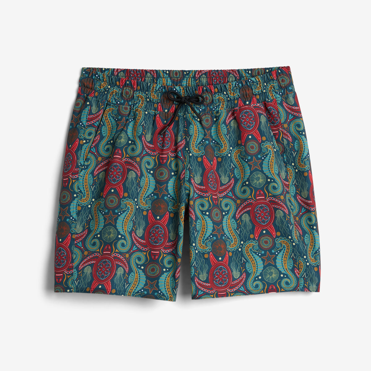 Swim 7" Pull-On Board Shorts Light Weight - Marine Mosaic