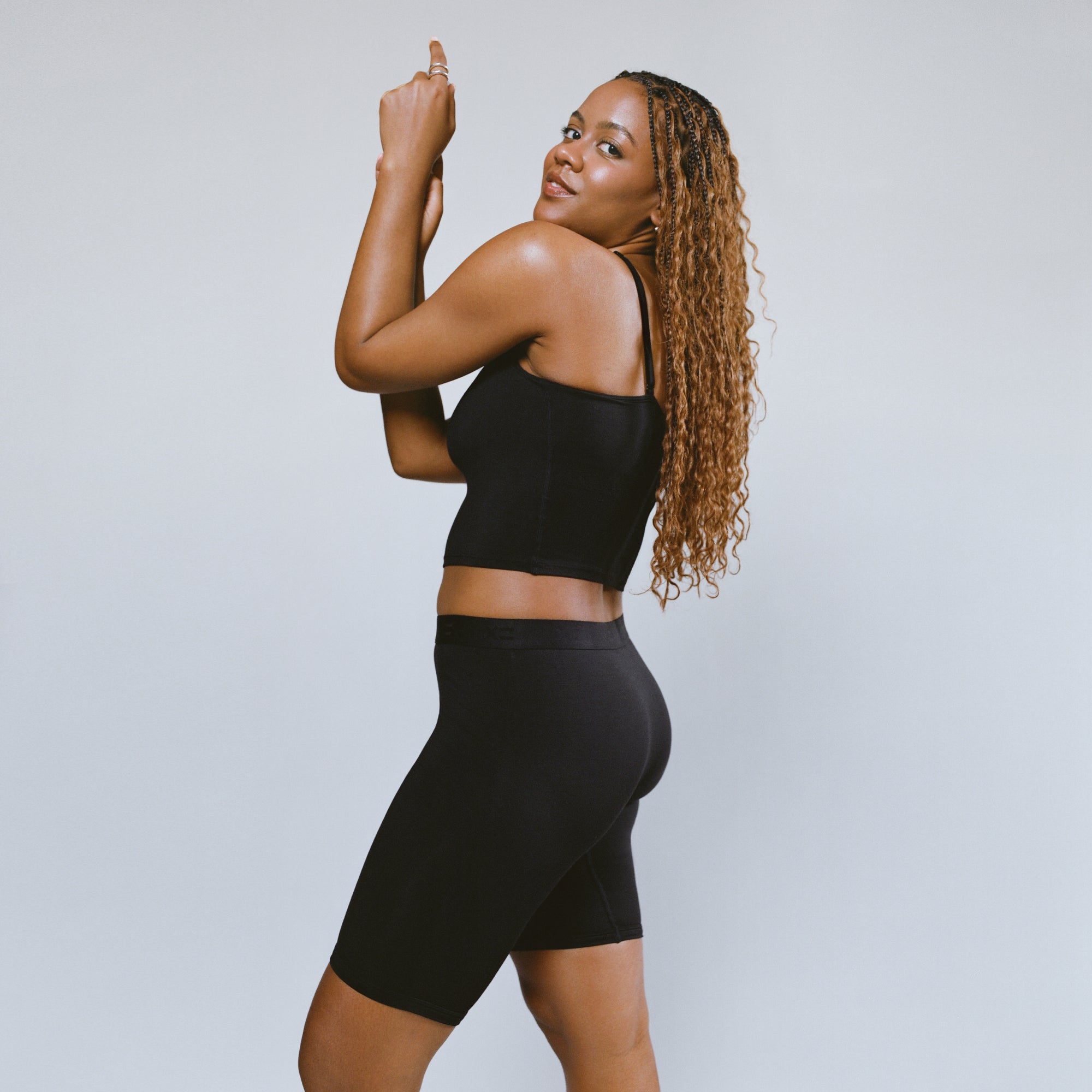 Longline Bra Top - TENCEL™ Modal Black