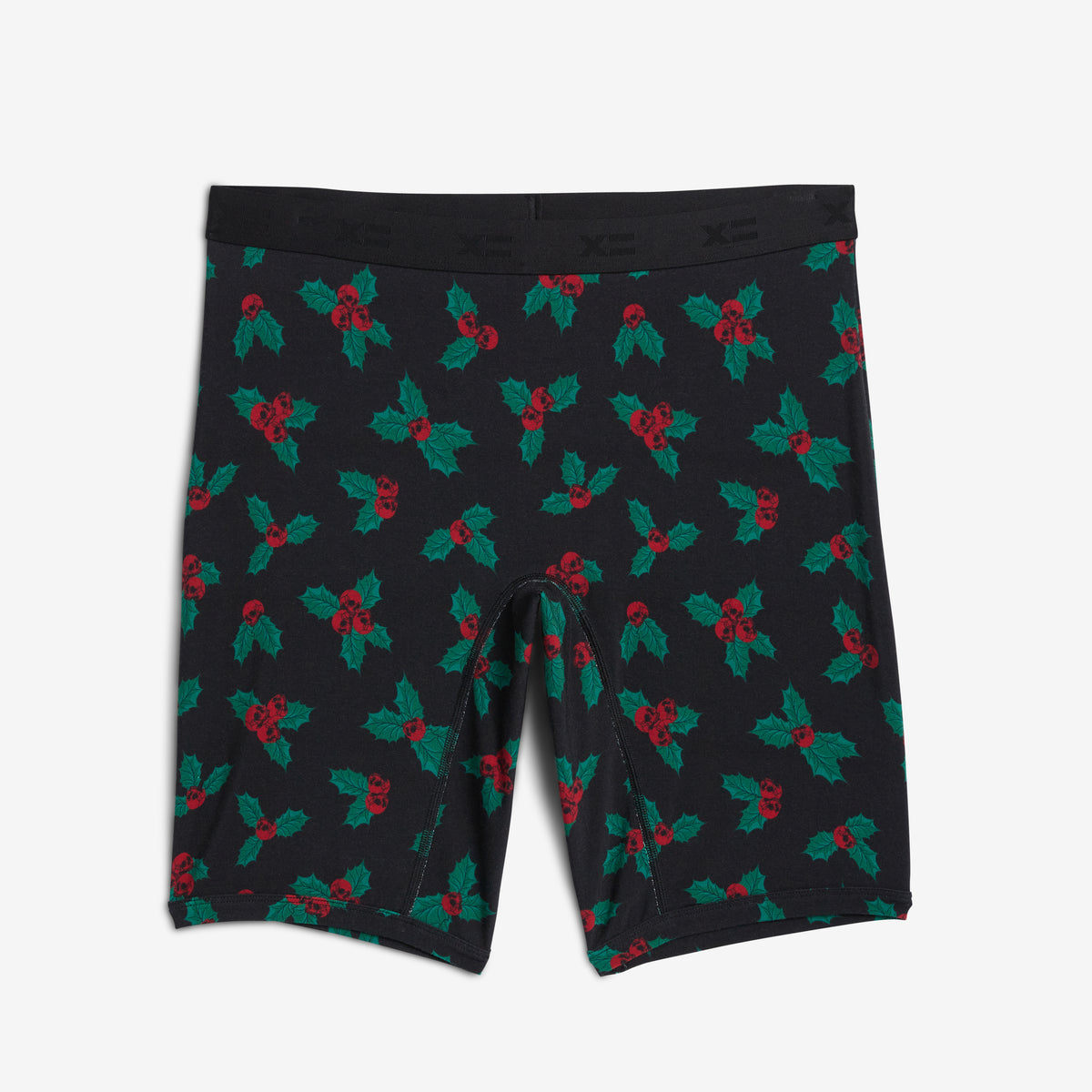 9" Boxer Briefs - TENCEL Modal Skull Mistletoe