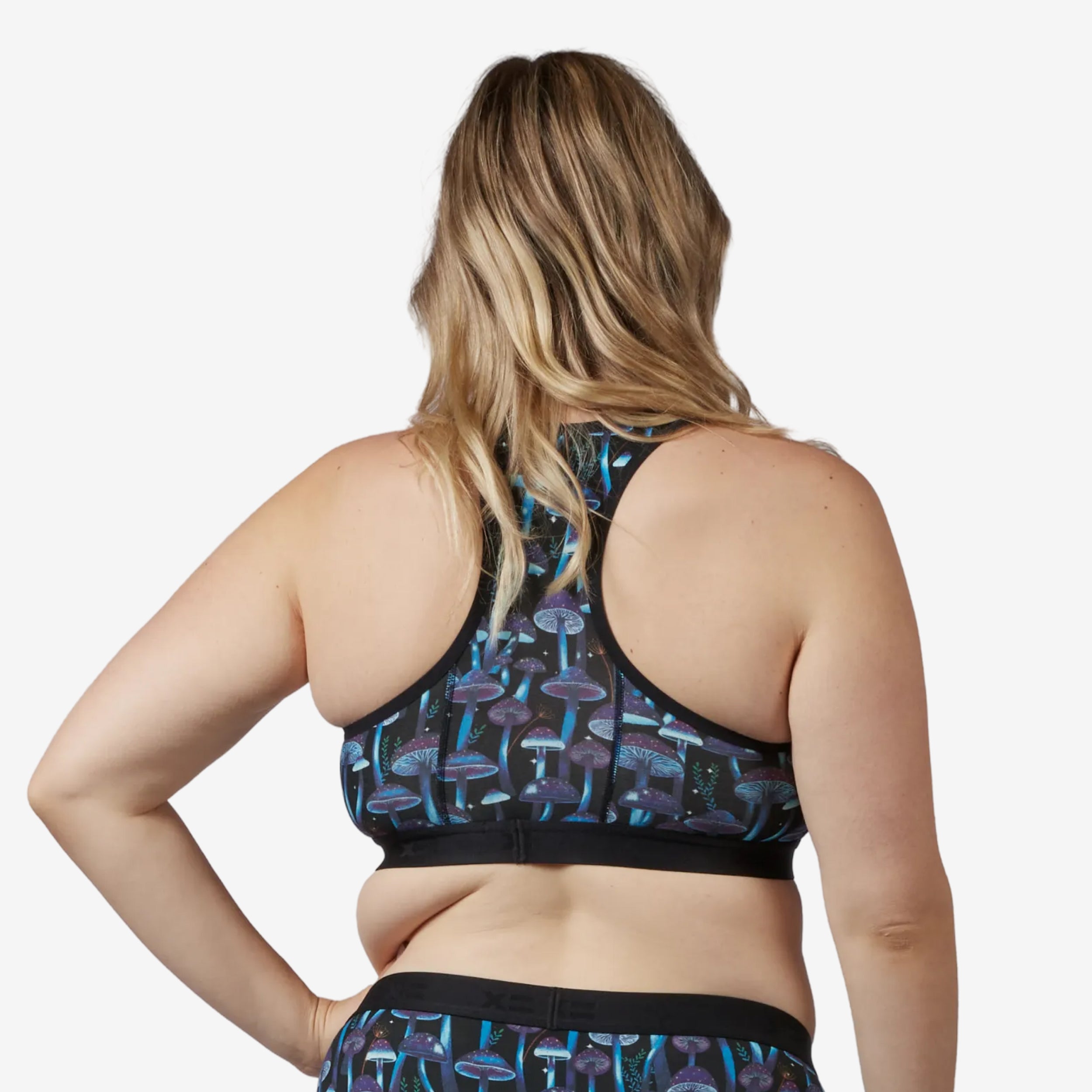 Racerback Soft Bra - Moonlit Mushrooms