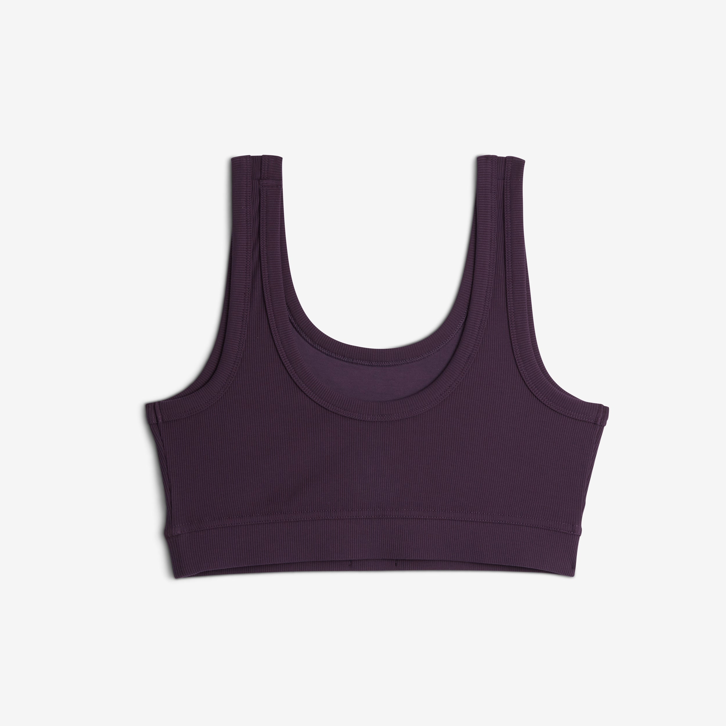 Bamboo Rib Essentials Soft Bra - Plum