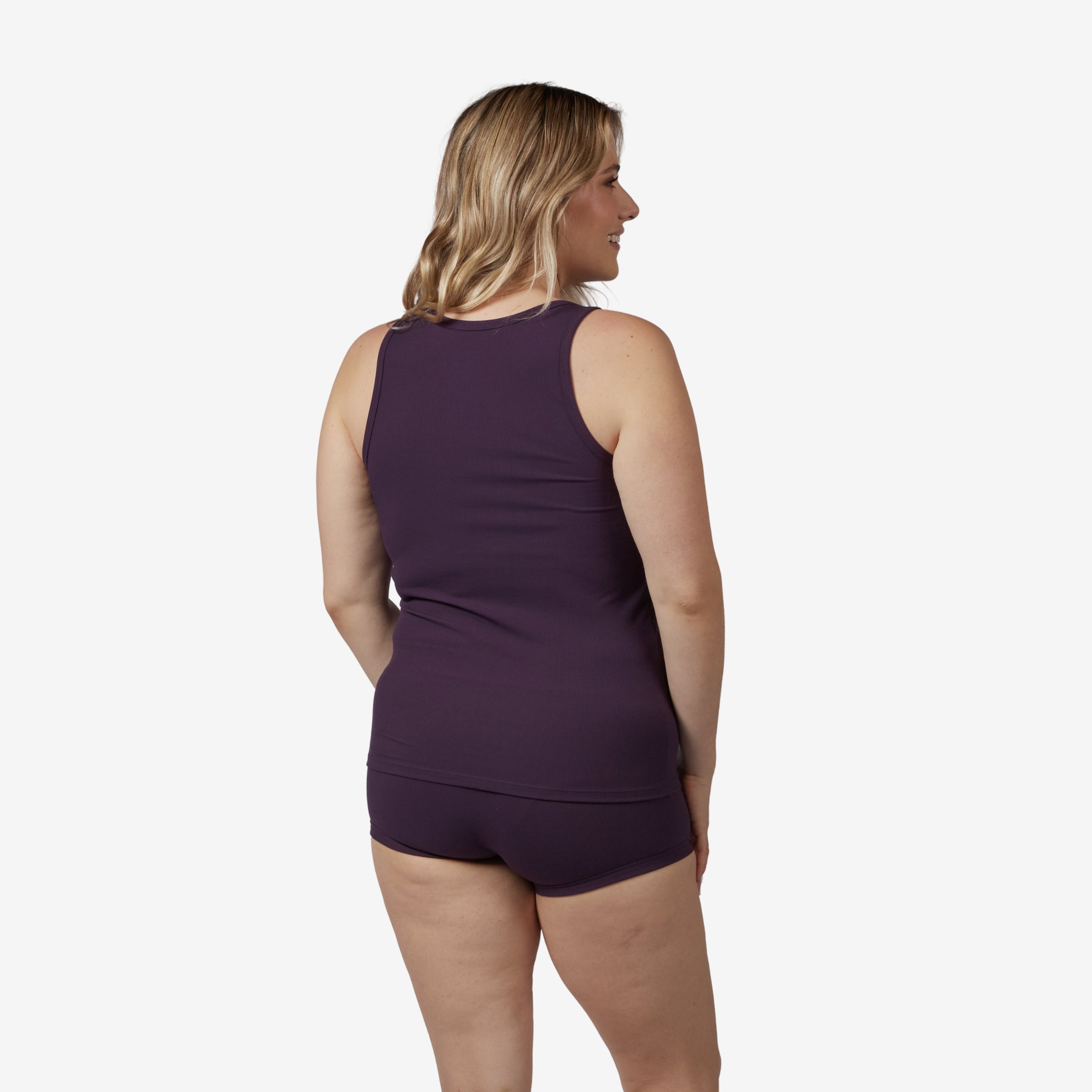 Bamboo Rib Tank - Plum