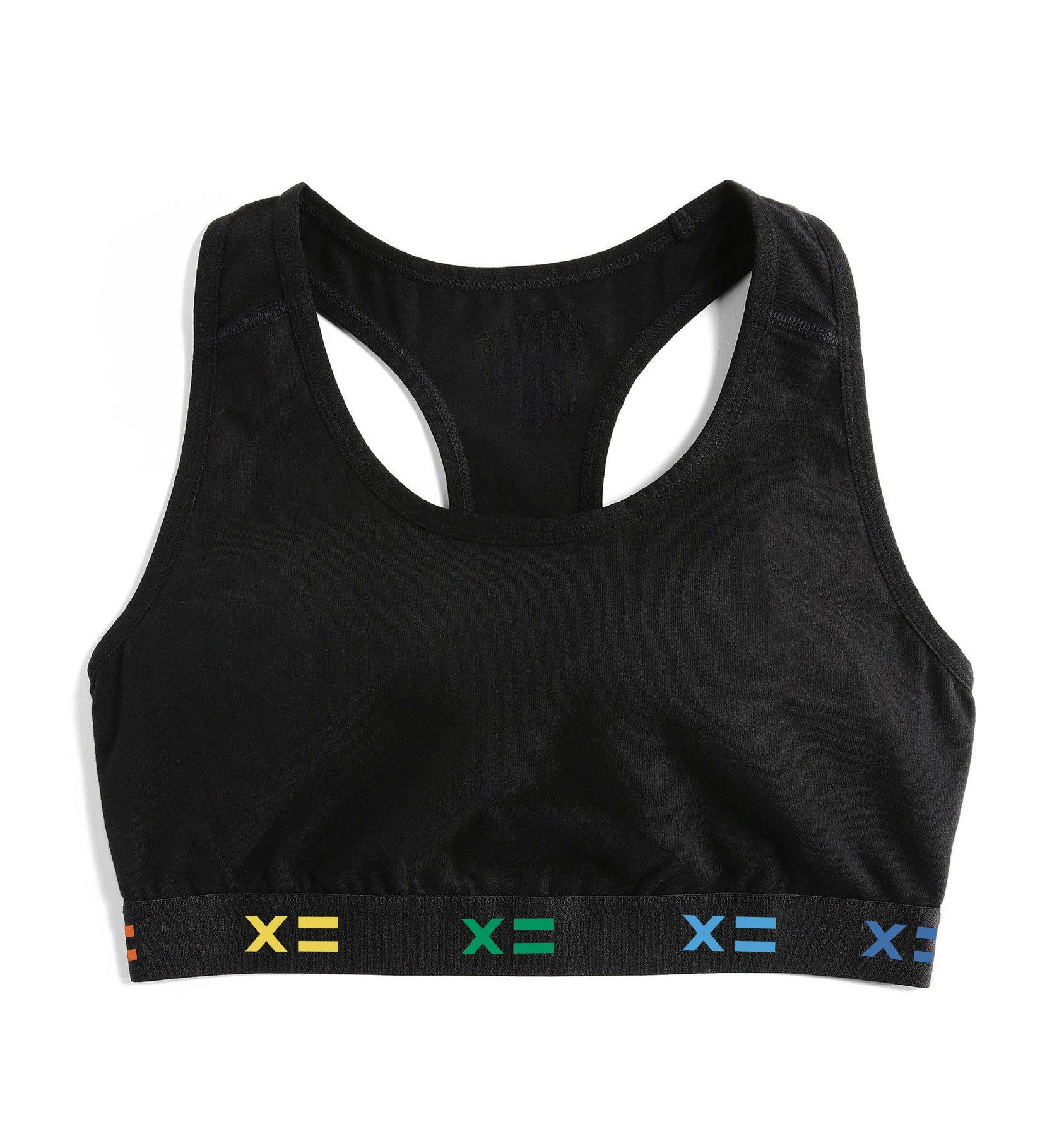 Racerback Soft Bra - Black X= Rainbow