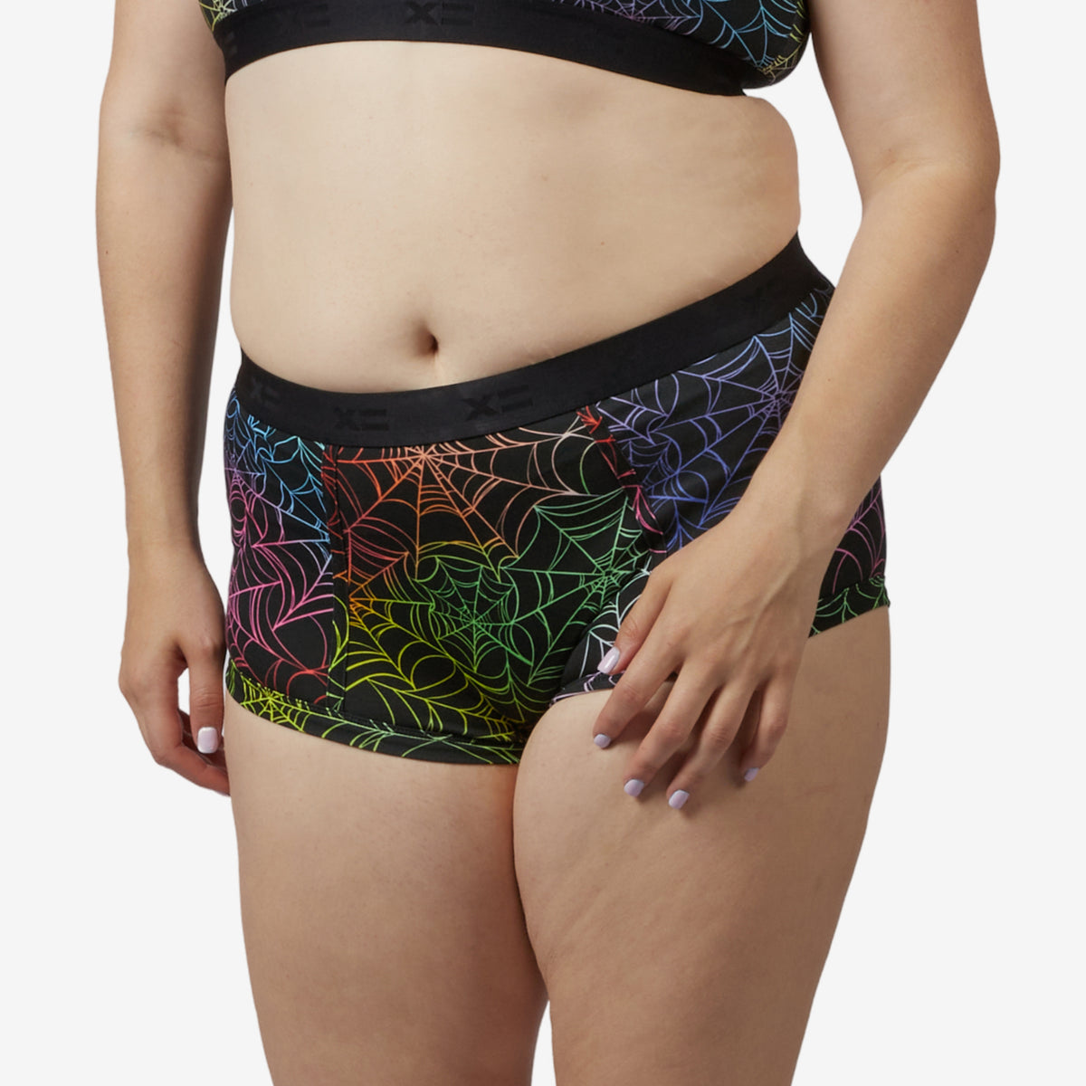 Boy Shorts - Rainbow Web