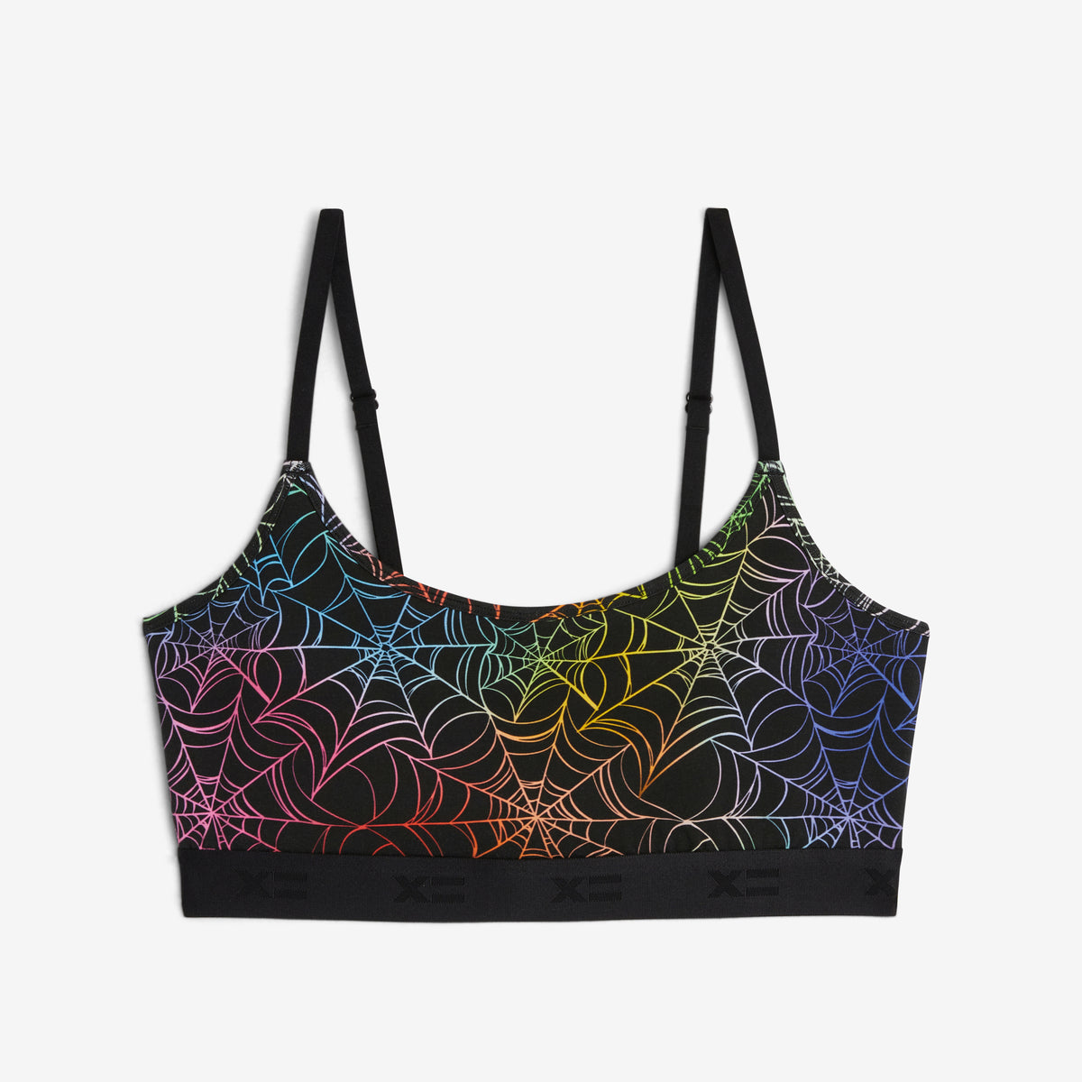 Low Cut Soft Bra - Rainbow Web