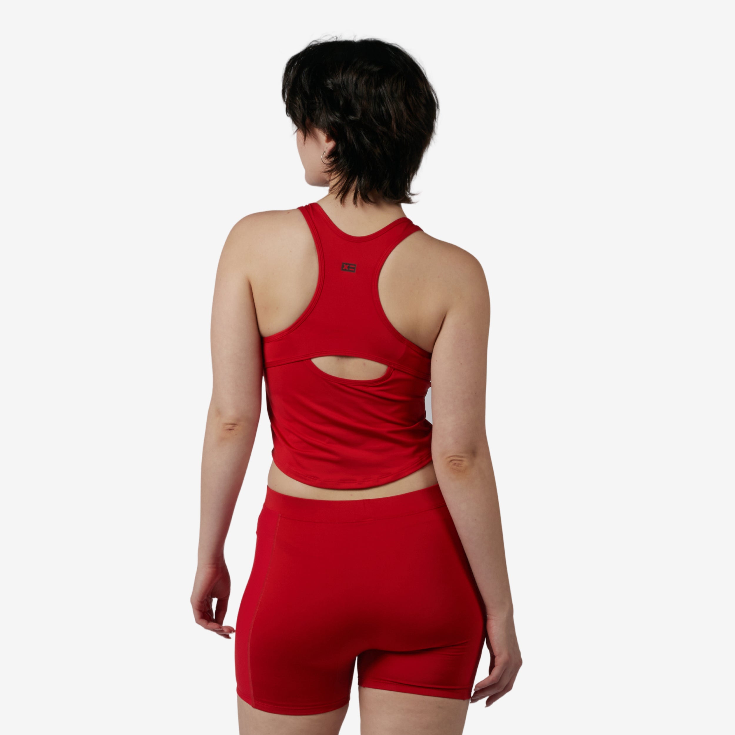 Swim High Neck Top - Red