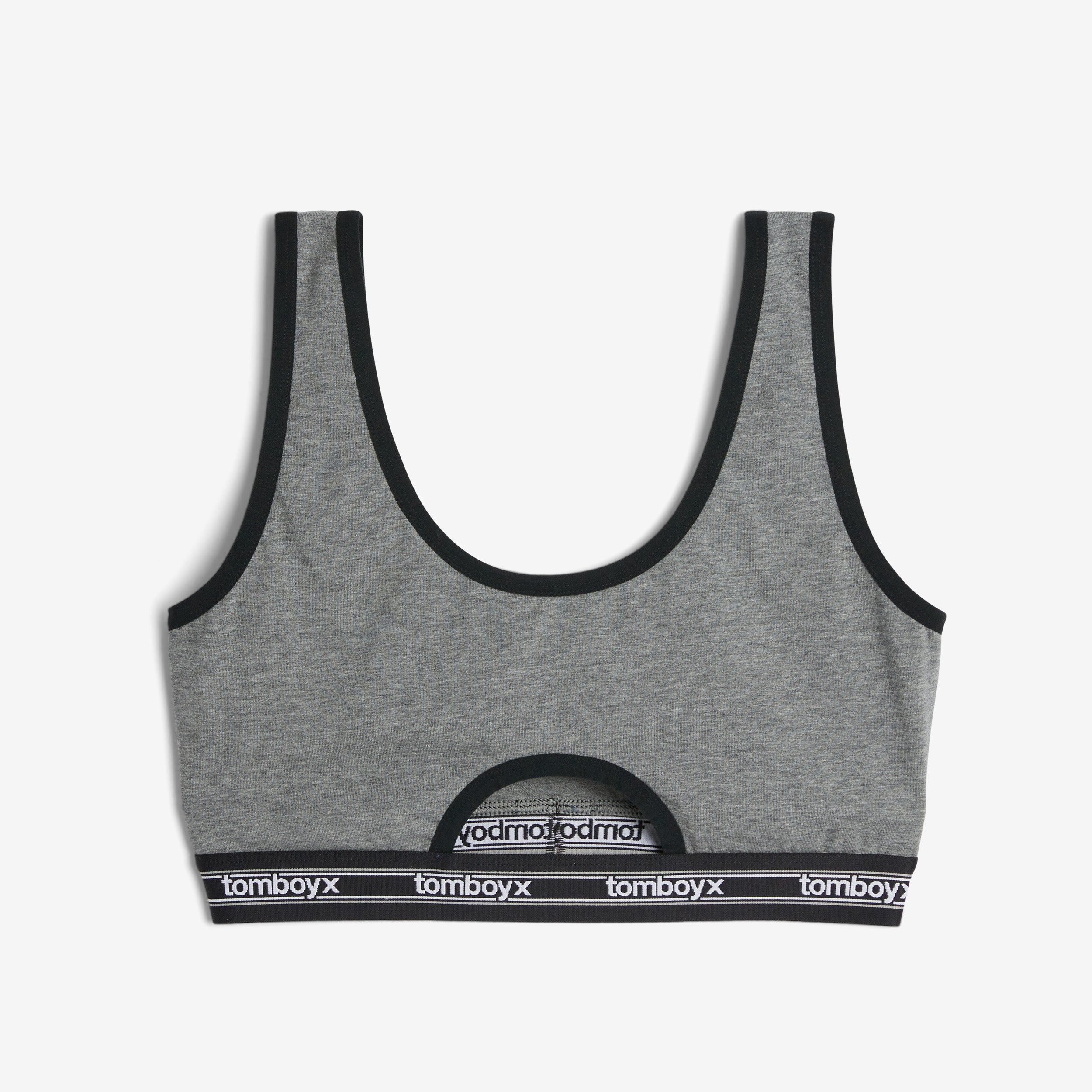 Peekaboo Soft Bra - Charcoal Retro Logo