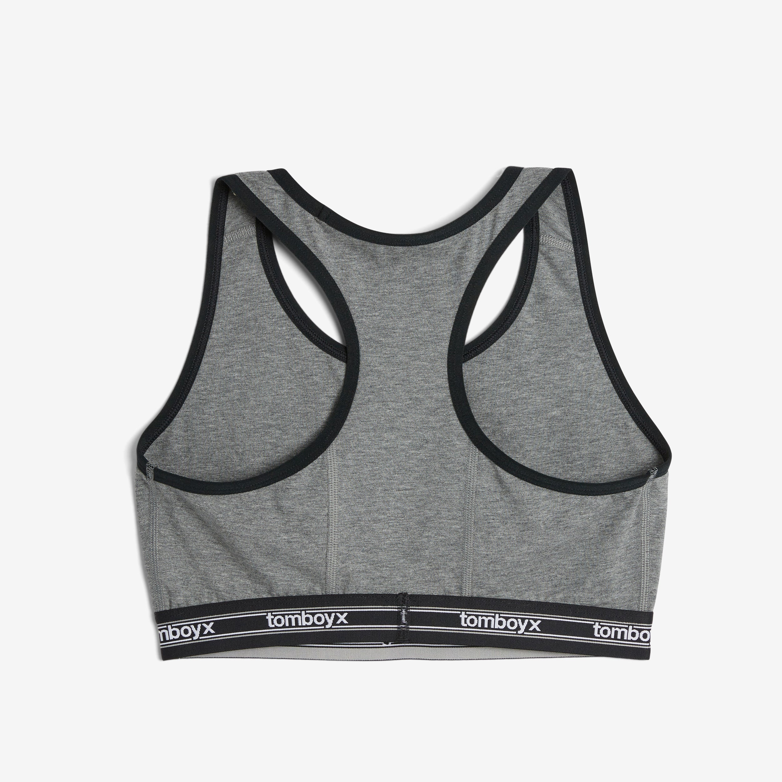 Racerback Soft Bra - Charcoal Retro Logo