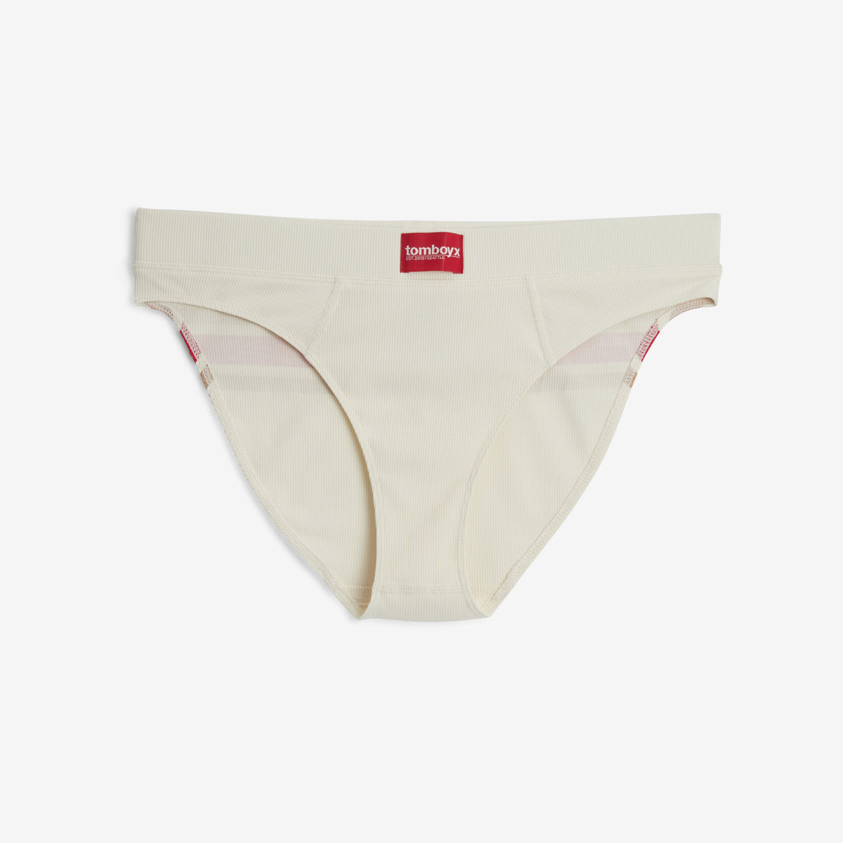 Bamboo Rib Cheeky - Retro Stripe Red