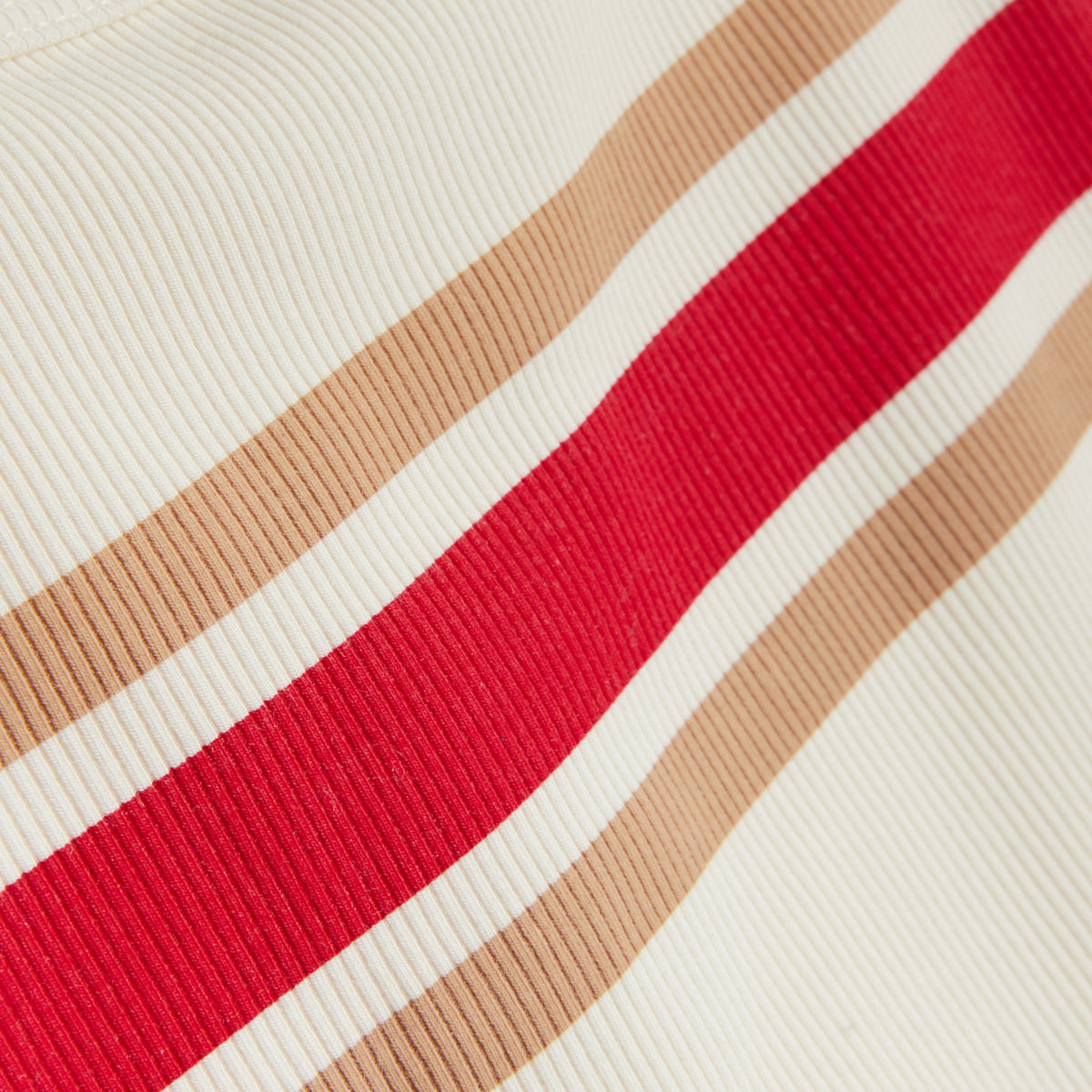 Bamboo Rib Lounge Bralette - Retro Stripe Red