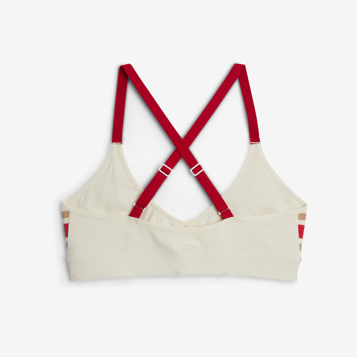Bamboo Rib Lounge Bralette - Retro Stripe Red