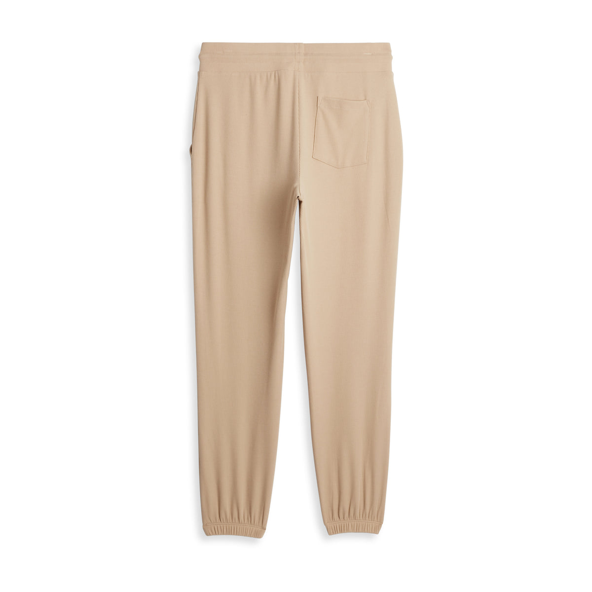 Bamboo Rib Drawstring Jogger - Taupe