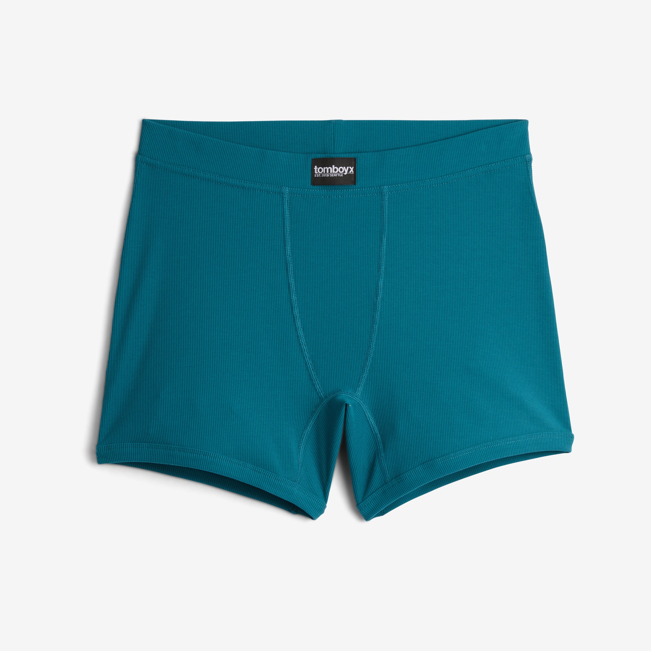 Bamboo Rib 4.5" Trunks - Teal Time