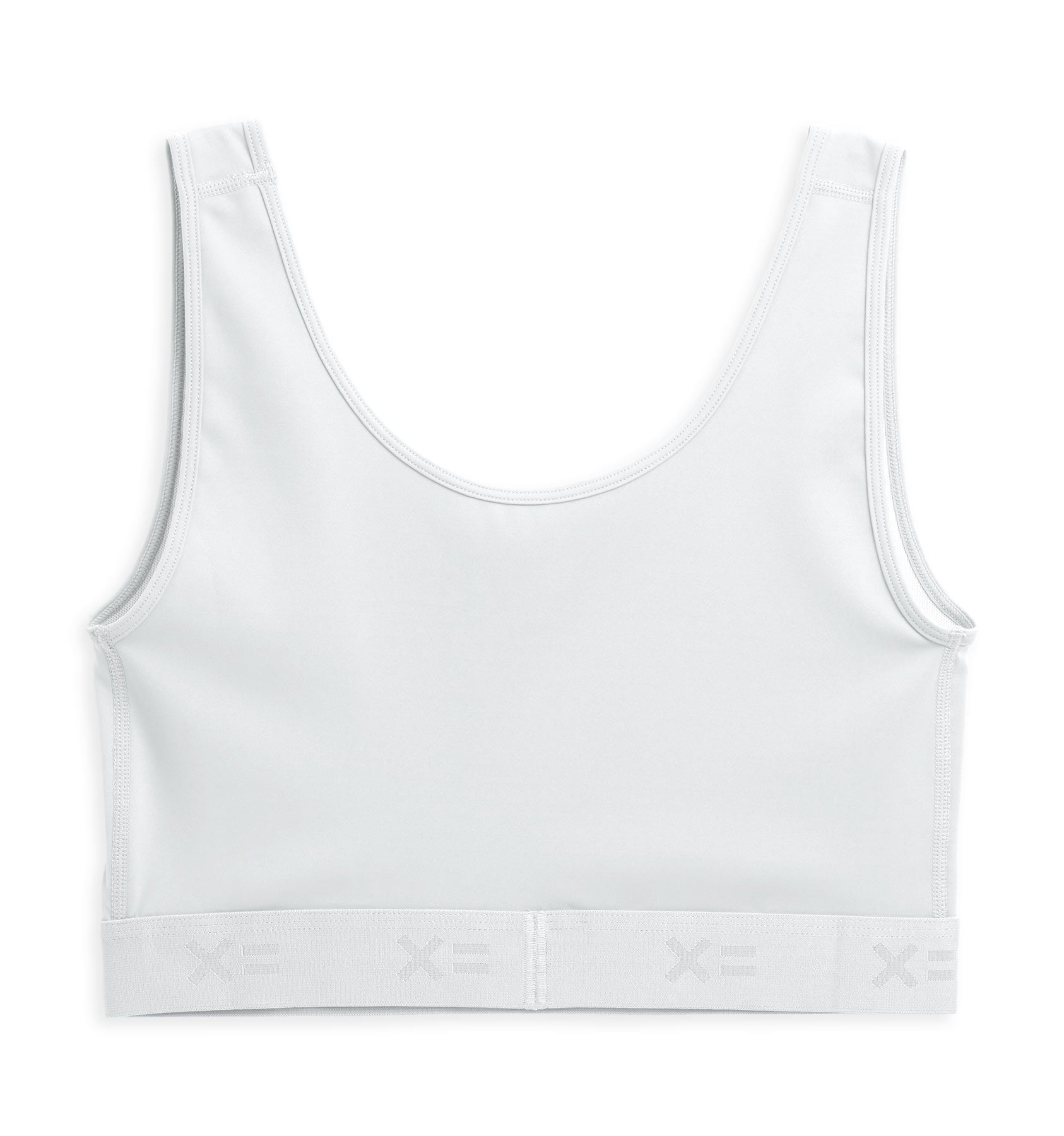 V Neck Compression Top - White