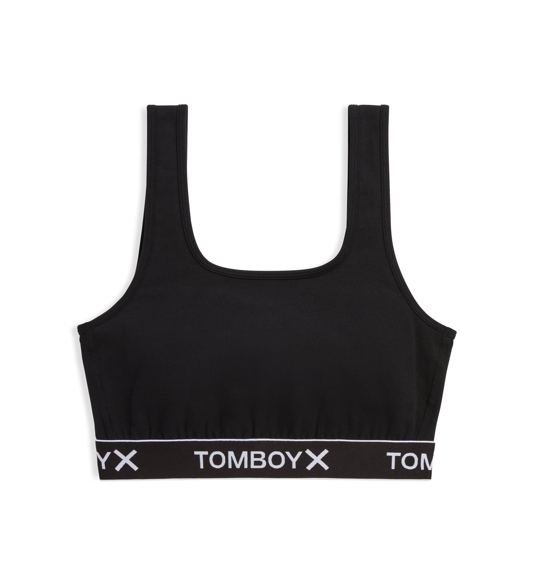 Tomboyx Essentials Soft Bra, Organic Cotton Rib Scoop-neck, Wireless  No-padding Low Impact, For Women Plus-size Inclusive (xs-6x) Black 5x Large  : Target