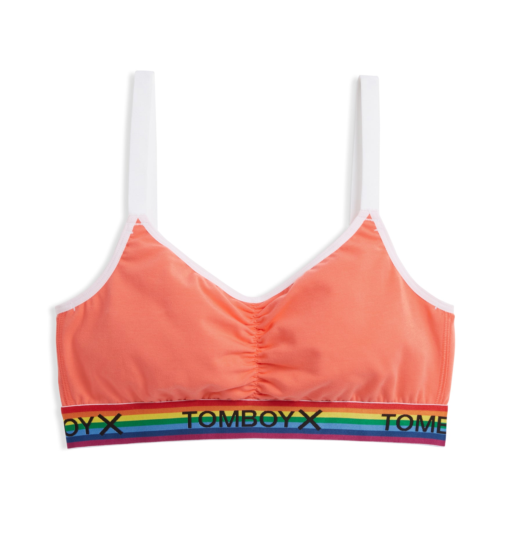 TomboyX, Intimates & Sleepwear, Tomboy X Rainbow Print V Neck Bralette  And Essentials Soft Bra Size Xs 2 Pack