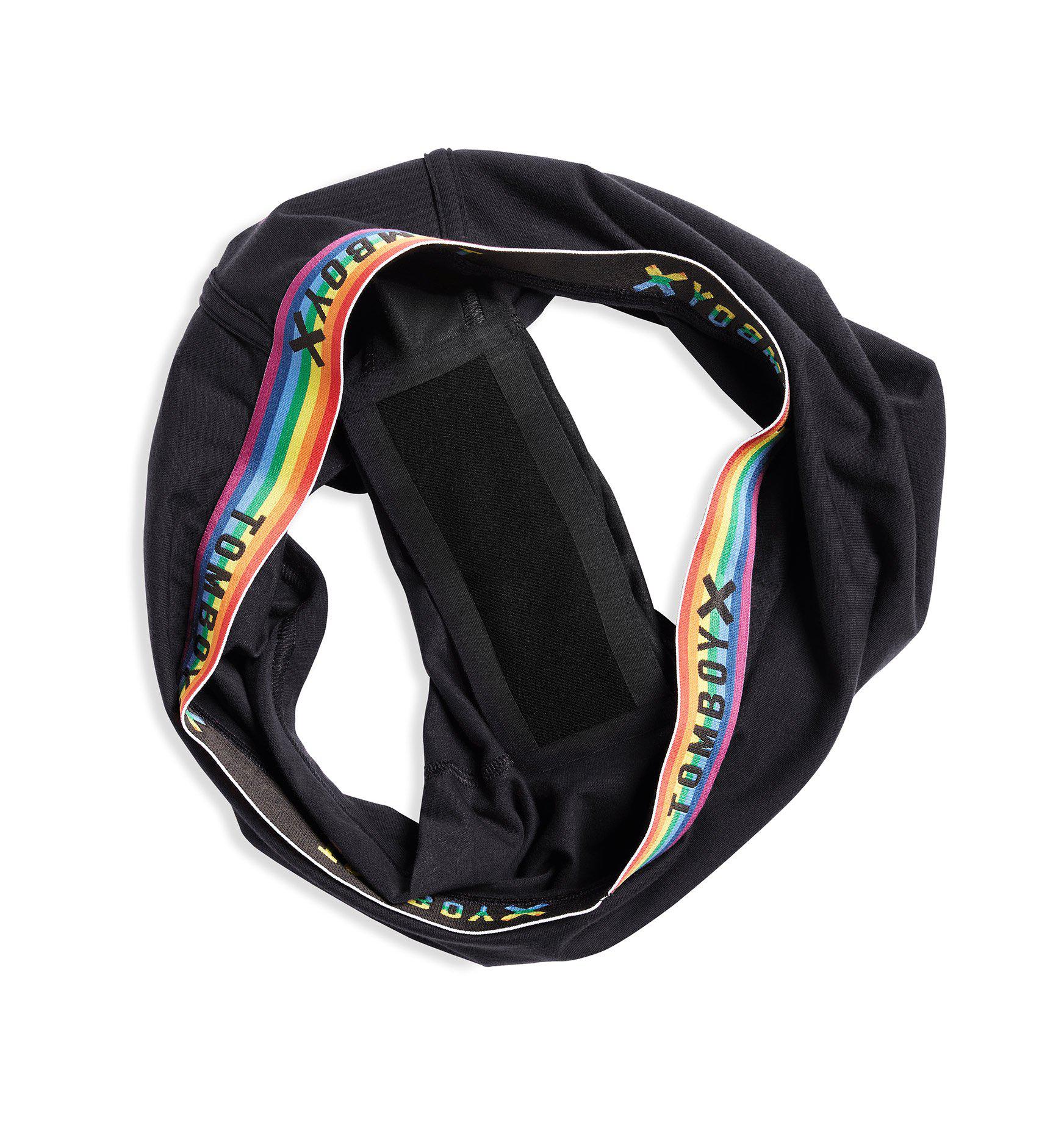 First Line Leakproof 4.5" Trunks - Black Rainbow-Underwear-TomboyX